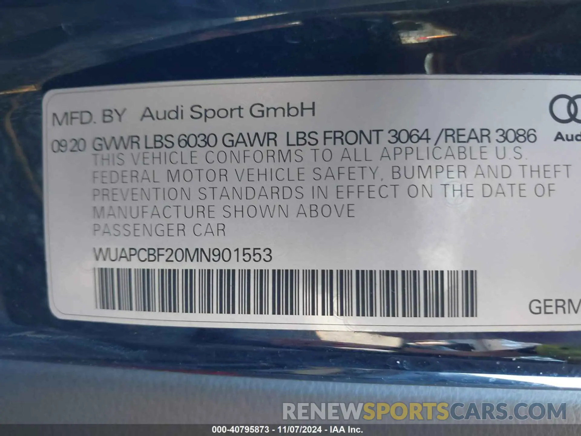 9 Photograph of a damaged car WUAPCBF20MN901553 AUDI RS 7 SPORTBACK 2021