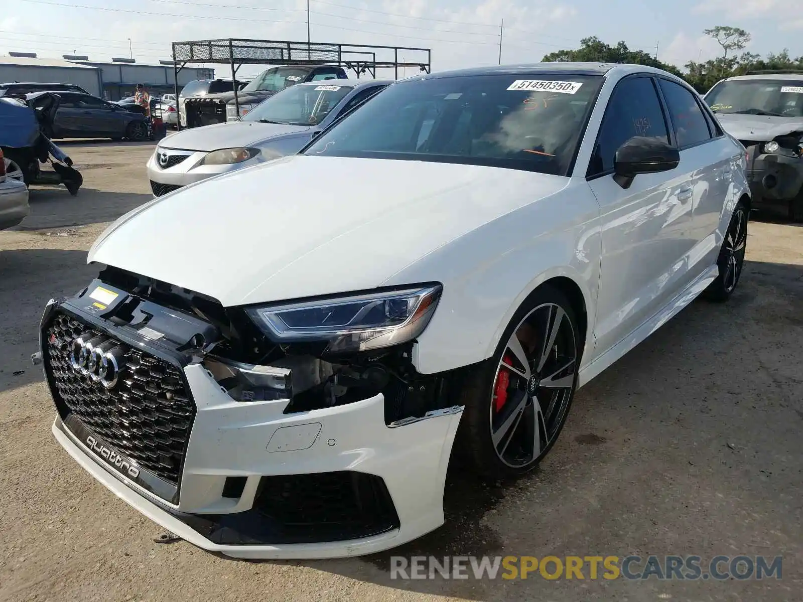 2 Photograph of a damaged car WUABWGFF3KA904663 AUDI RS3 2019