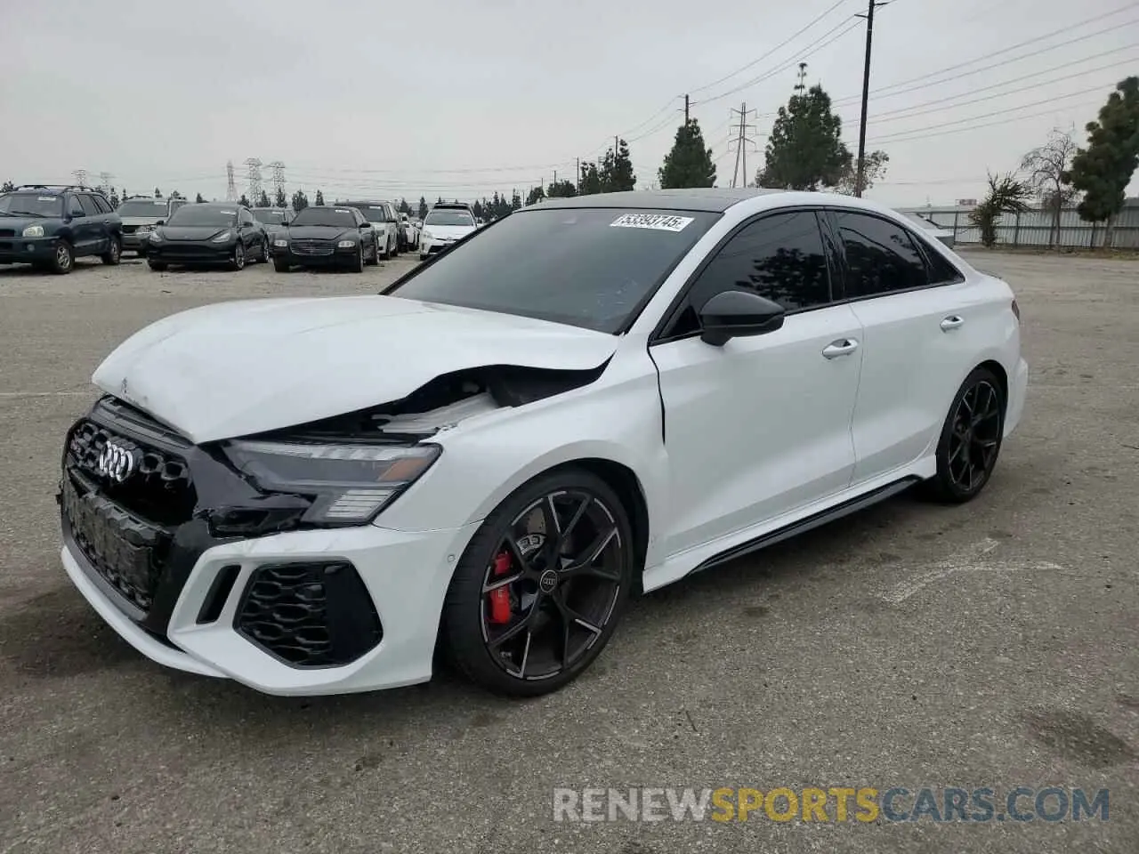 1 Photograph of a damaged car WUAG4DGY2PA910584 AUDI RS3 2023