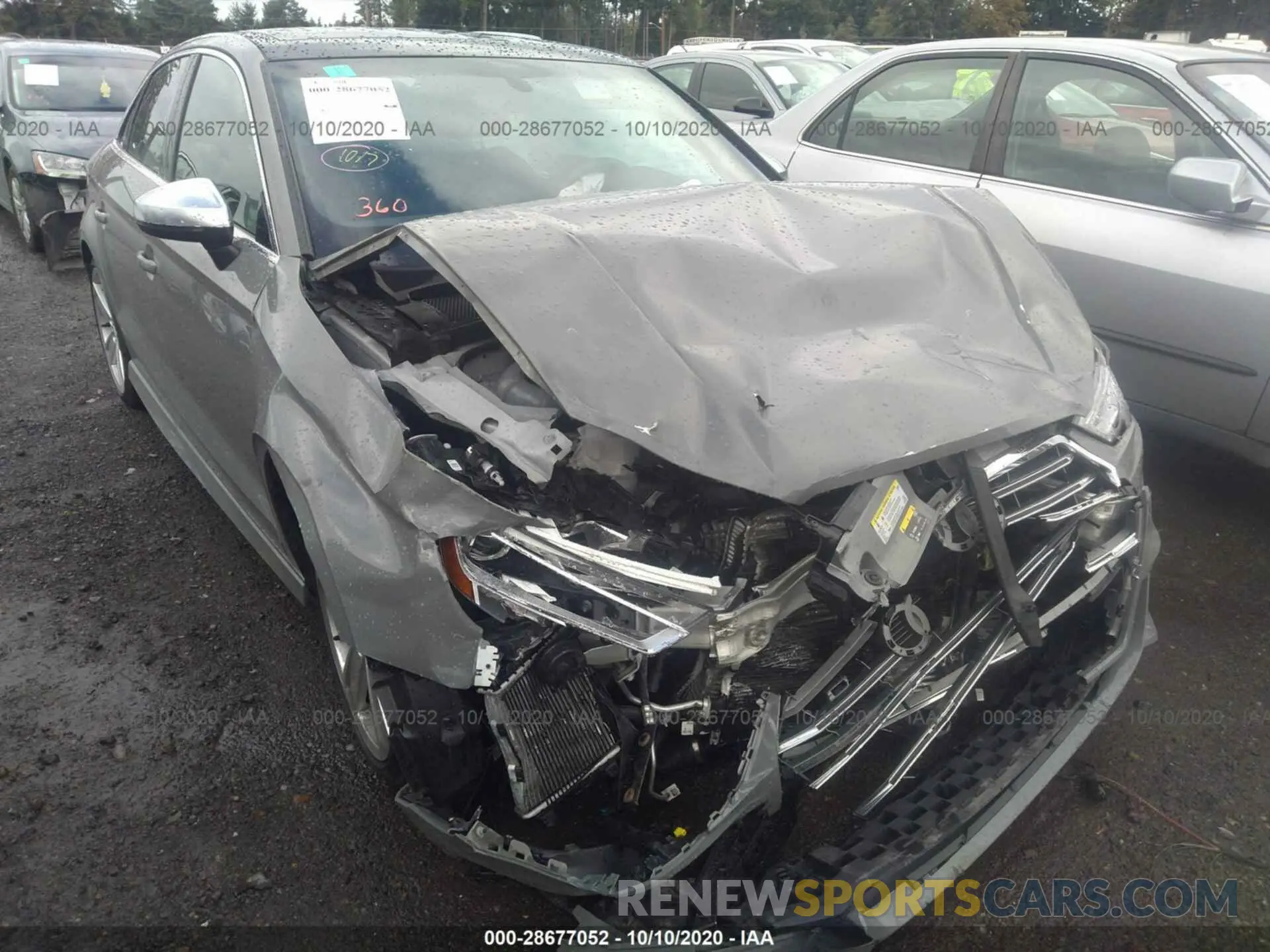 1 Photograph of a damaged car WAUB1GFF0LA002594 AUDI S3 2020