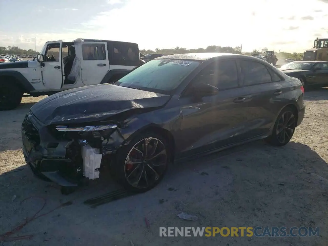 1 Photograph of a damaged car WAUH3DGY2PA048730 AUDI S3 2023
