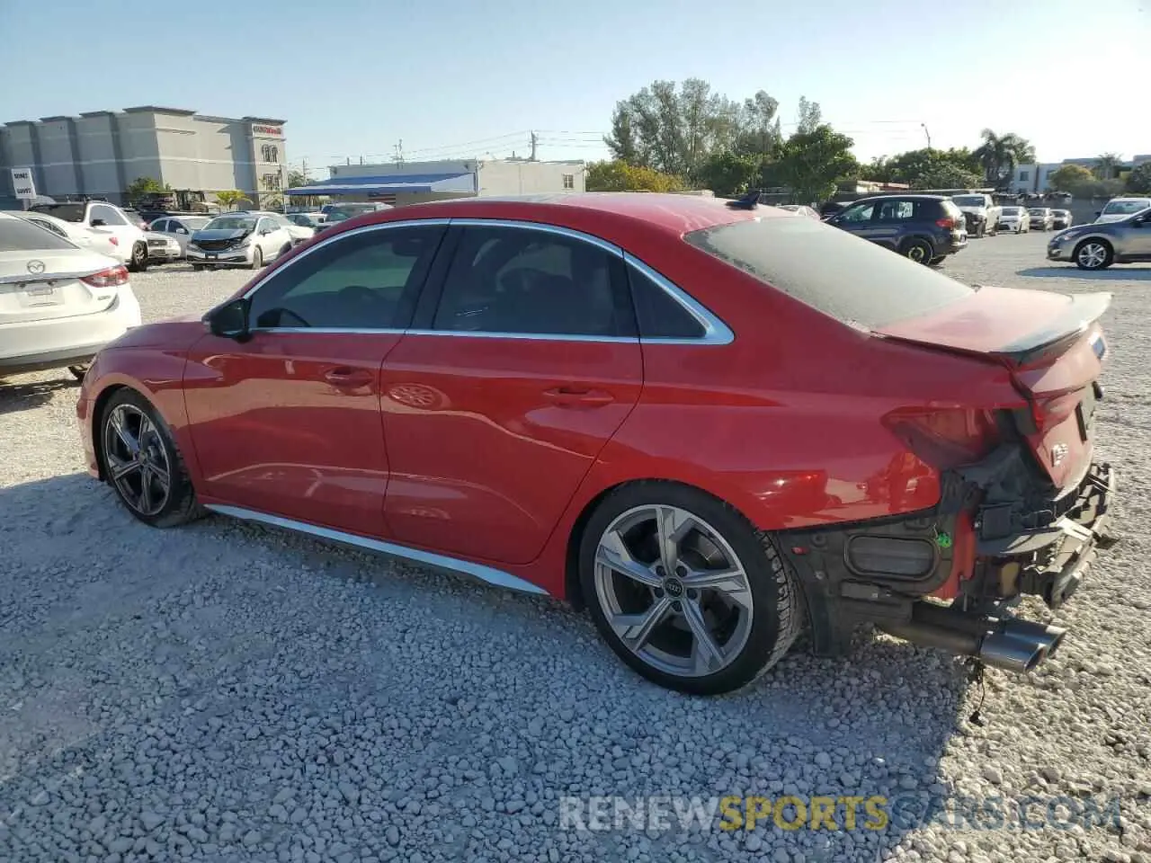 2 Photograph of a damaged car WAUJ3DGY1PA035419 AUDI S3 2023