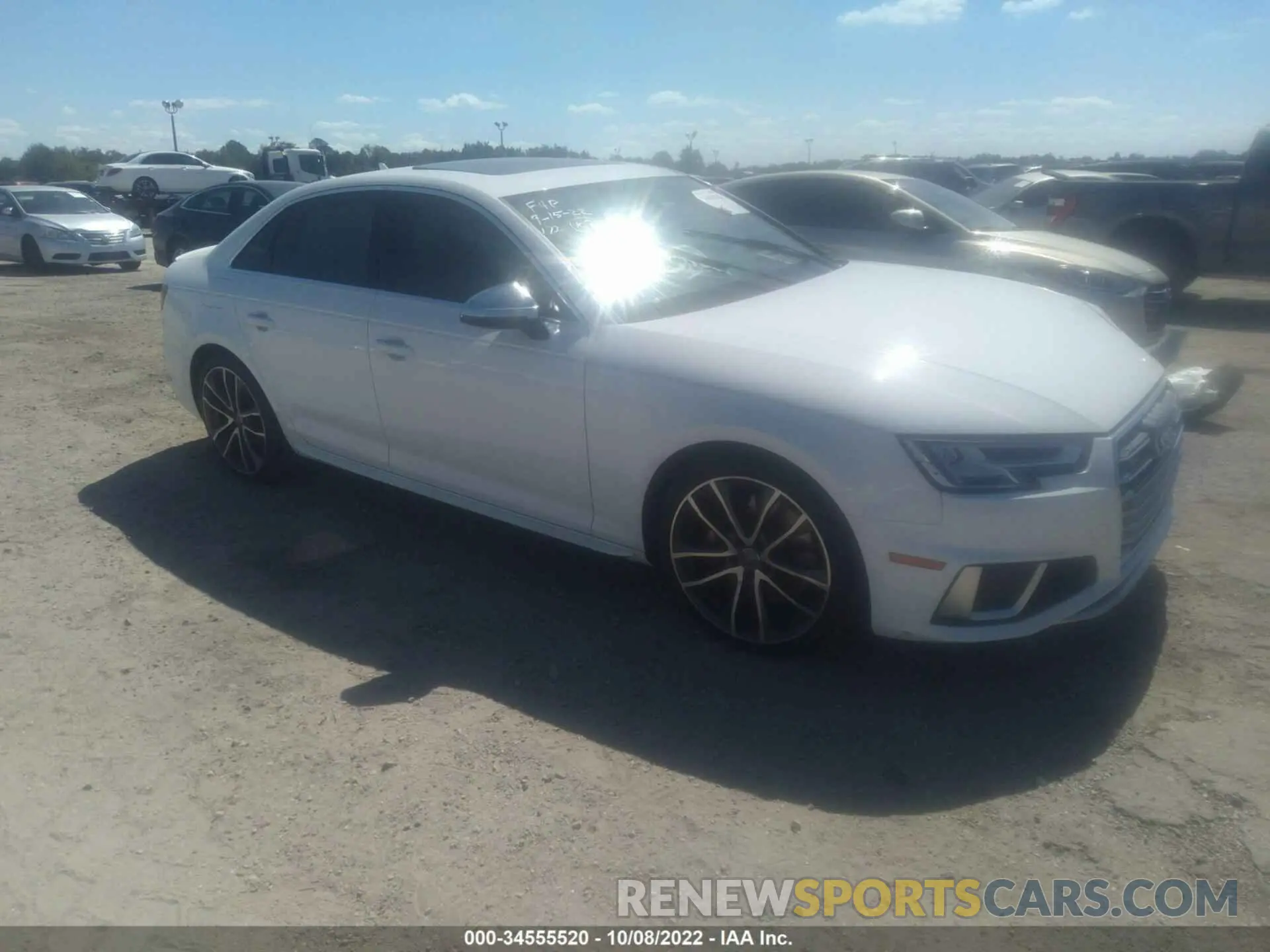 1 Photograph of a damaged car WAUA4AF45KA109184 AUDI S4 2019
