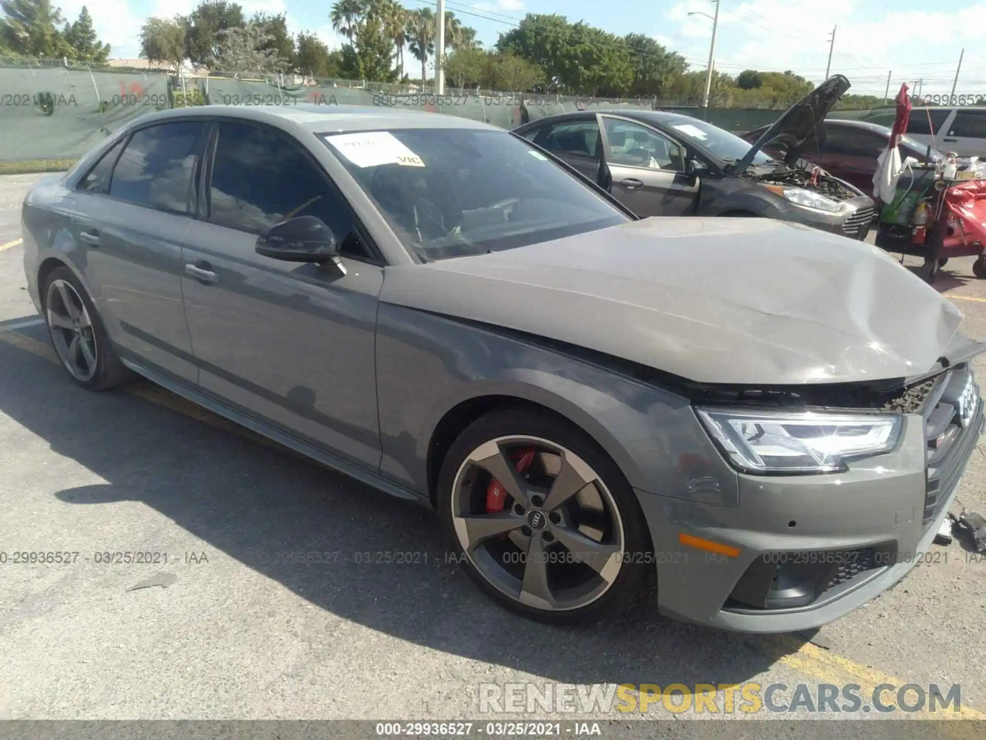 1 Photograph of a damaged car WAUB4AF47KA008619 AUDI S4 2019