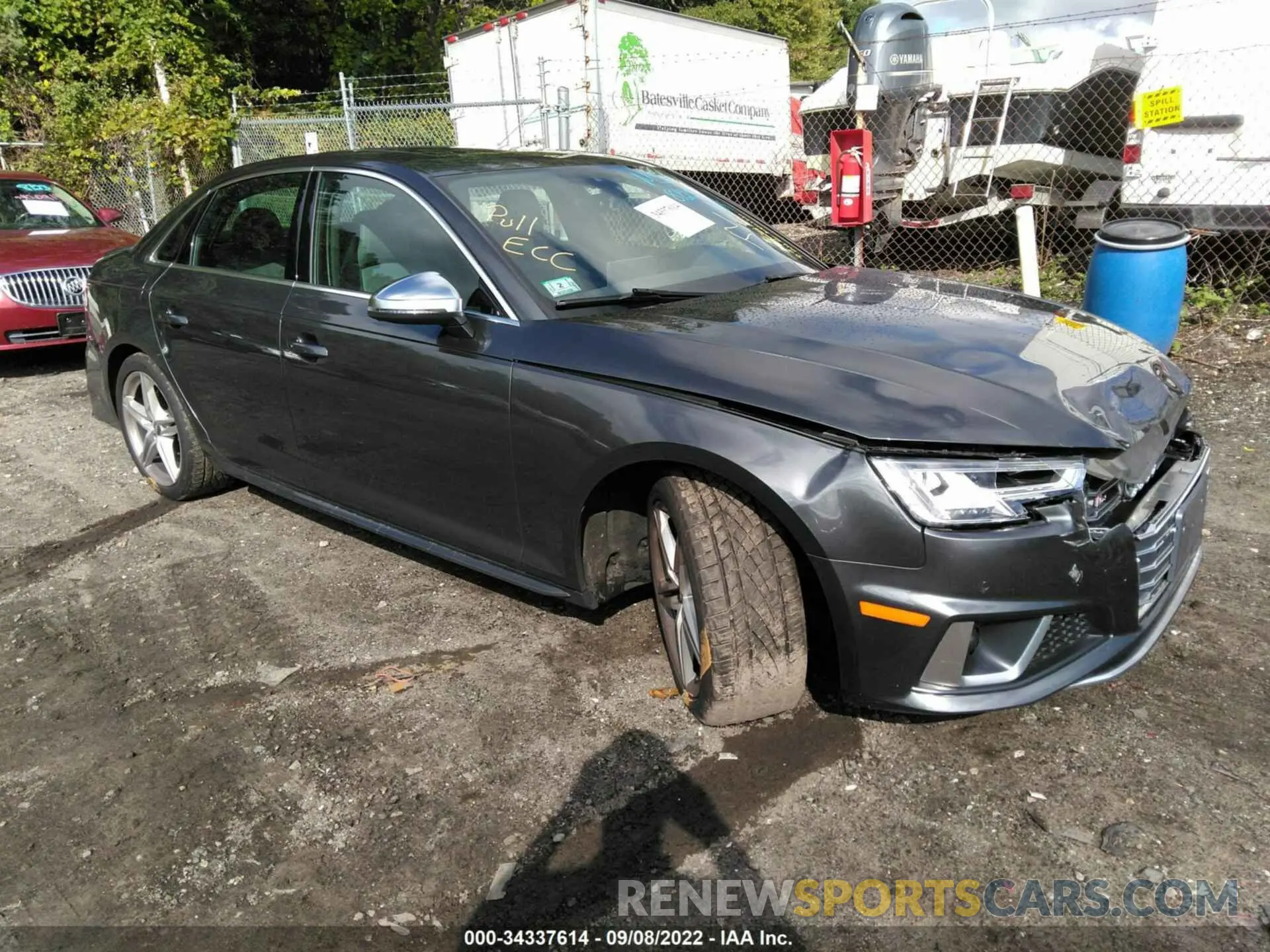 1 Photograph of a damaged car WAUB4AF48KA033044 AUDI S4 2019