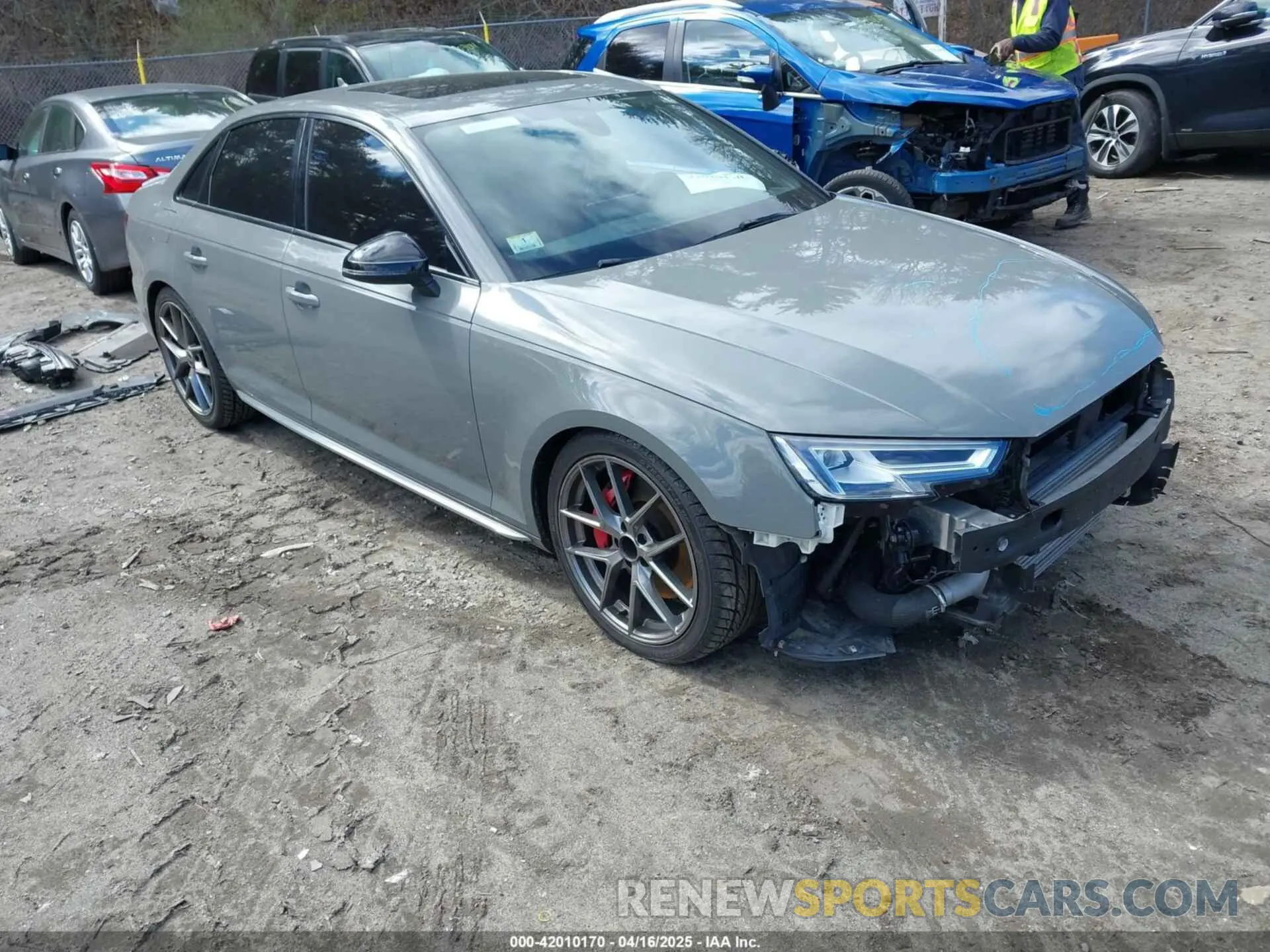 1 Photograph of a damaged car WAUB4AF49KA003745 AUDI S4 2019