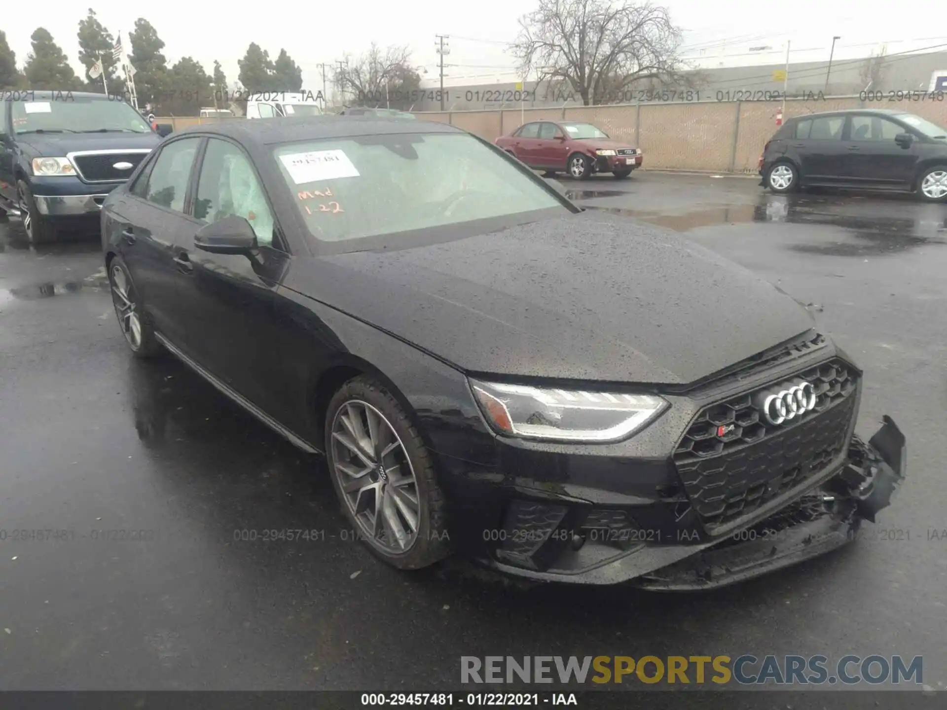 1 Photograph of a damaged car WAUB4AF40LA059929 AUDI S4 2020