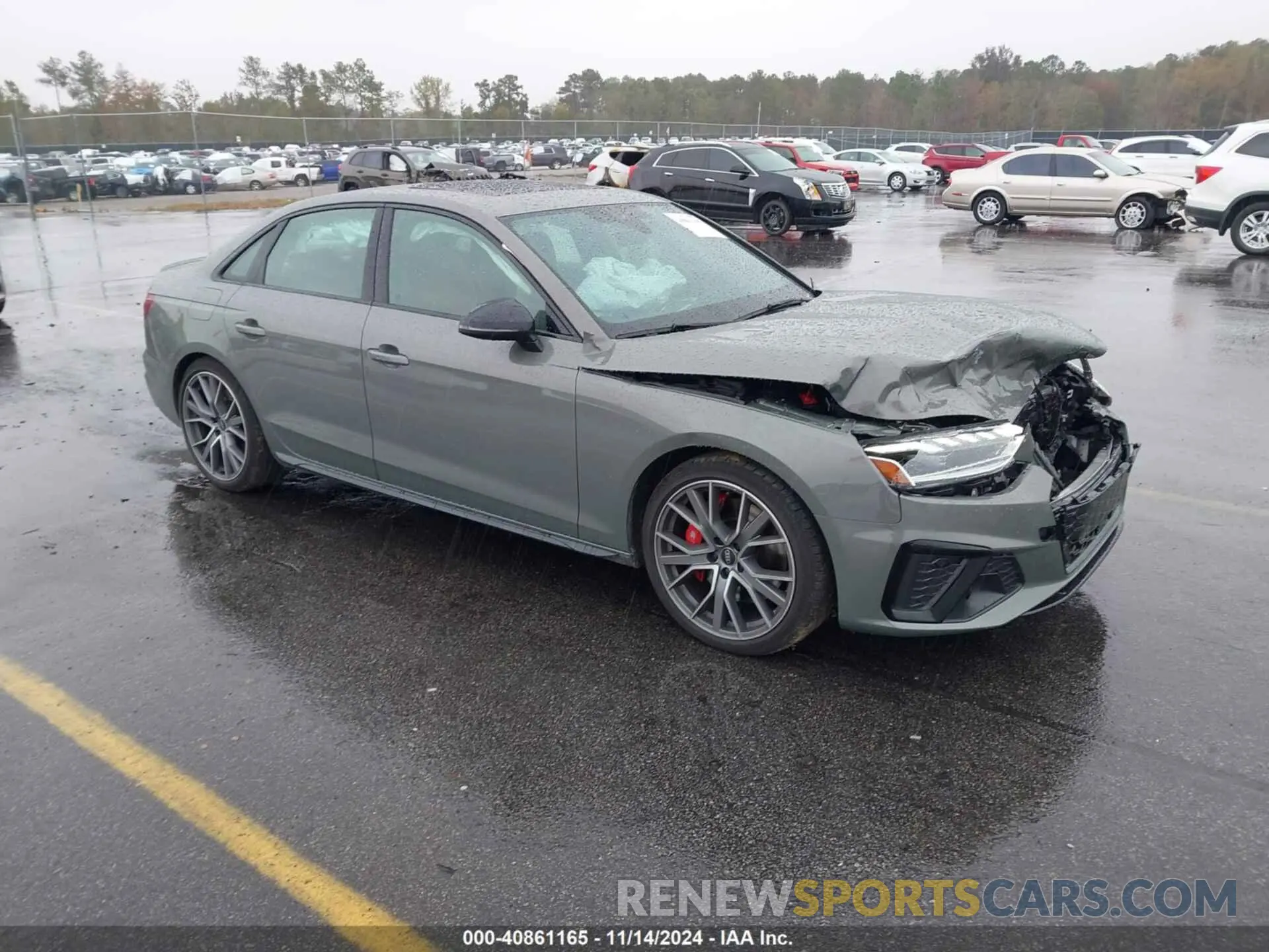 1 Photograph of a damaged car WAUB4AF49PA062320 AUDI S4 2023