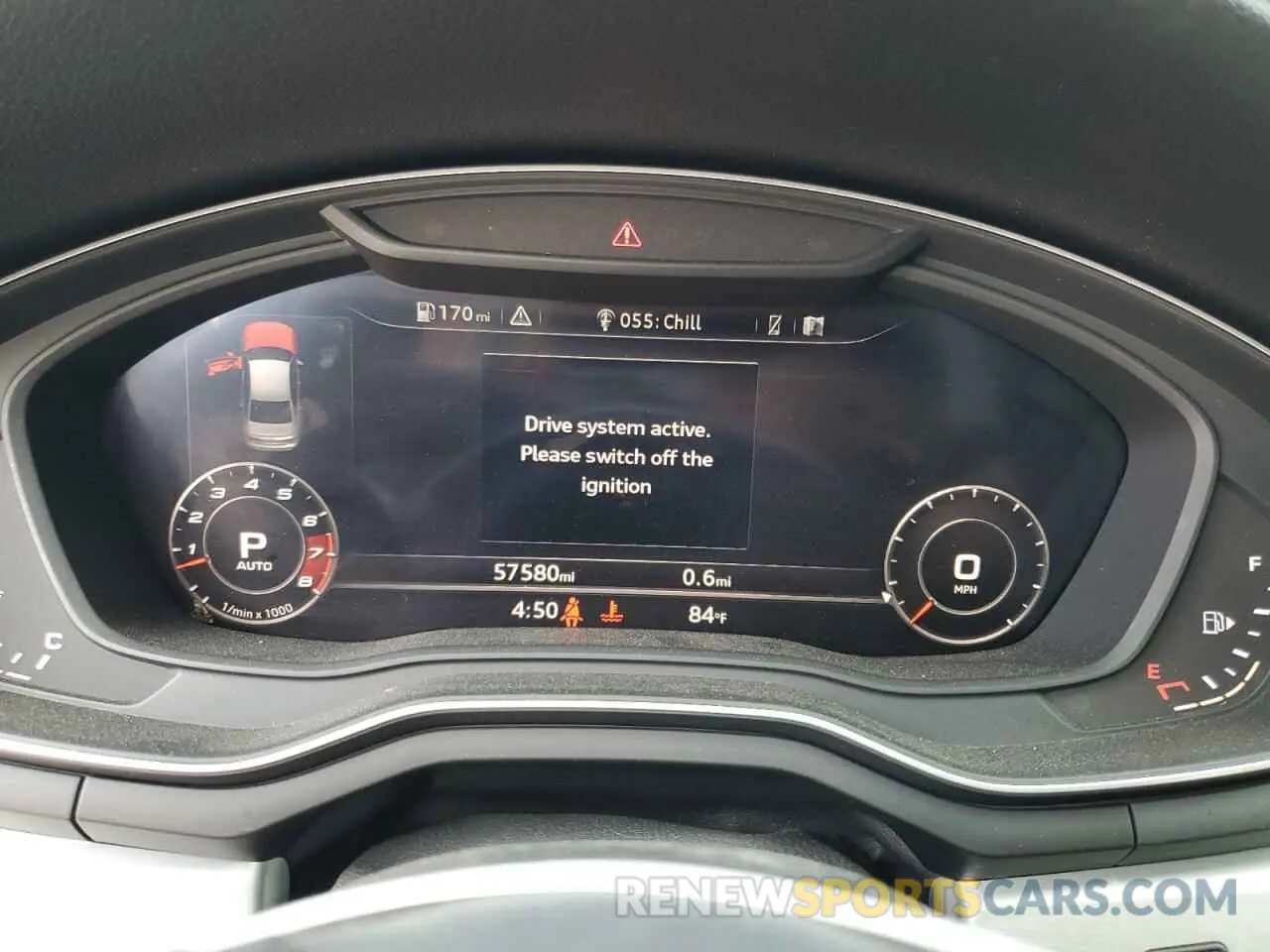 9 Photograph of a damaged car WAUB4AF40KA034611 AUDI S4/RS4 2019