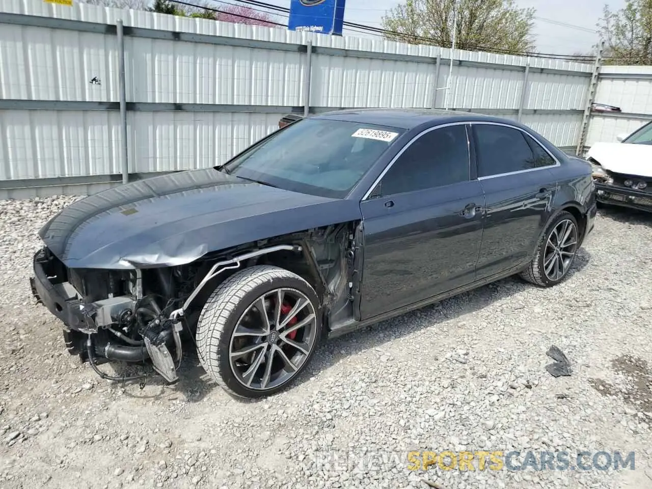 1 Photograph of a damaged car WAUB4AF47KA004957 AUDI S4/RS4 2019