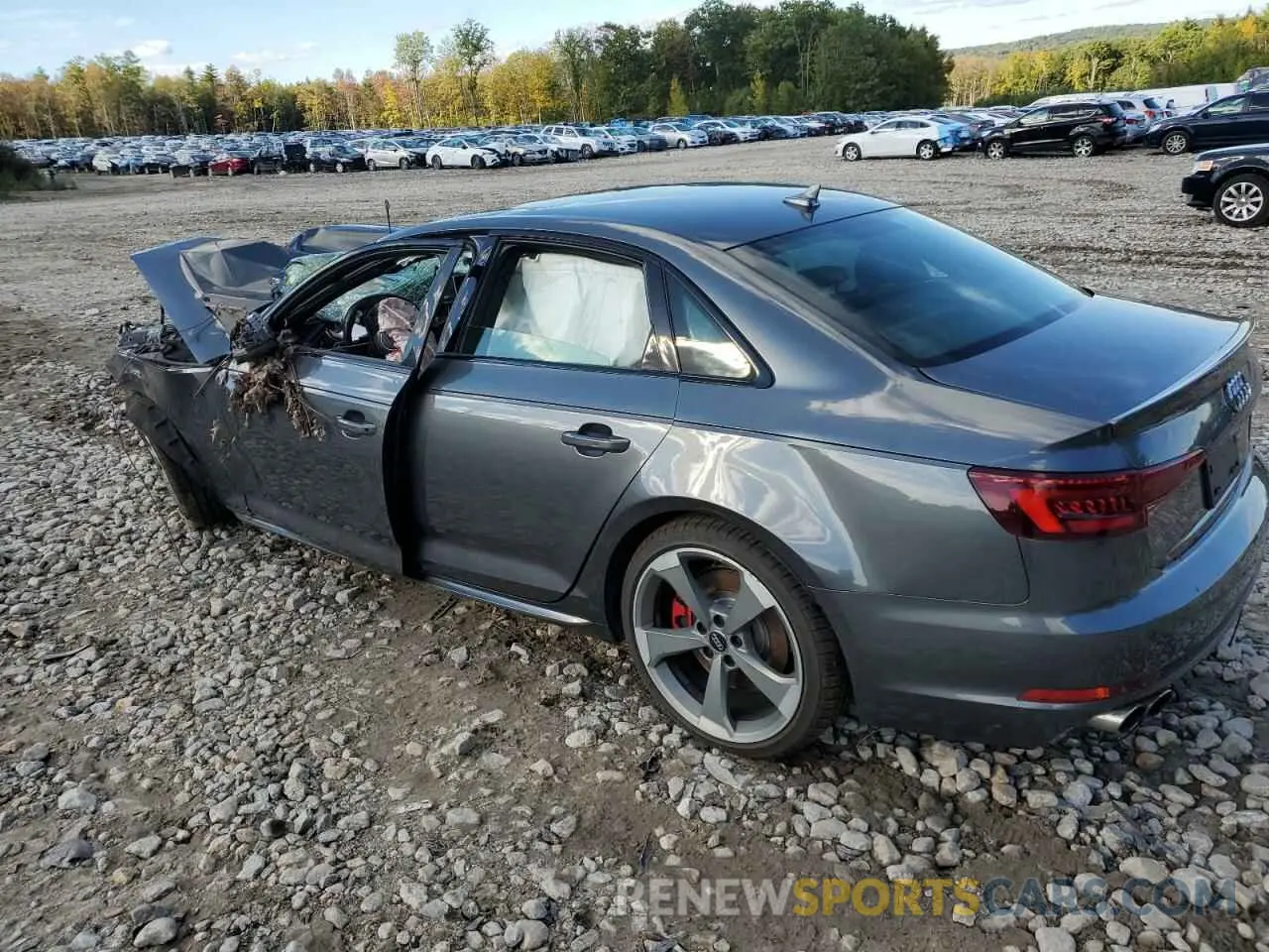 2 Photograph of a damaged car WAUB4AF47KA020432 AUDI S4/RS4 2019