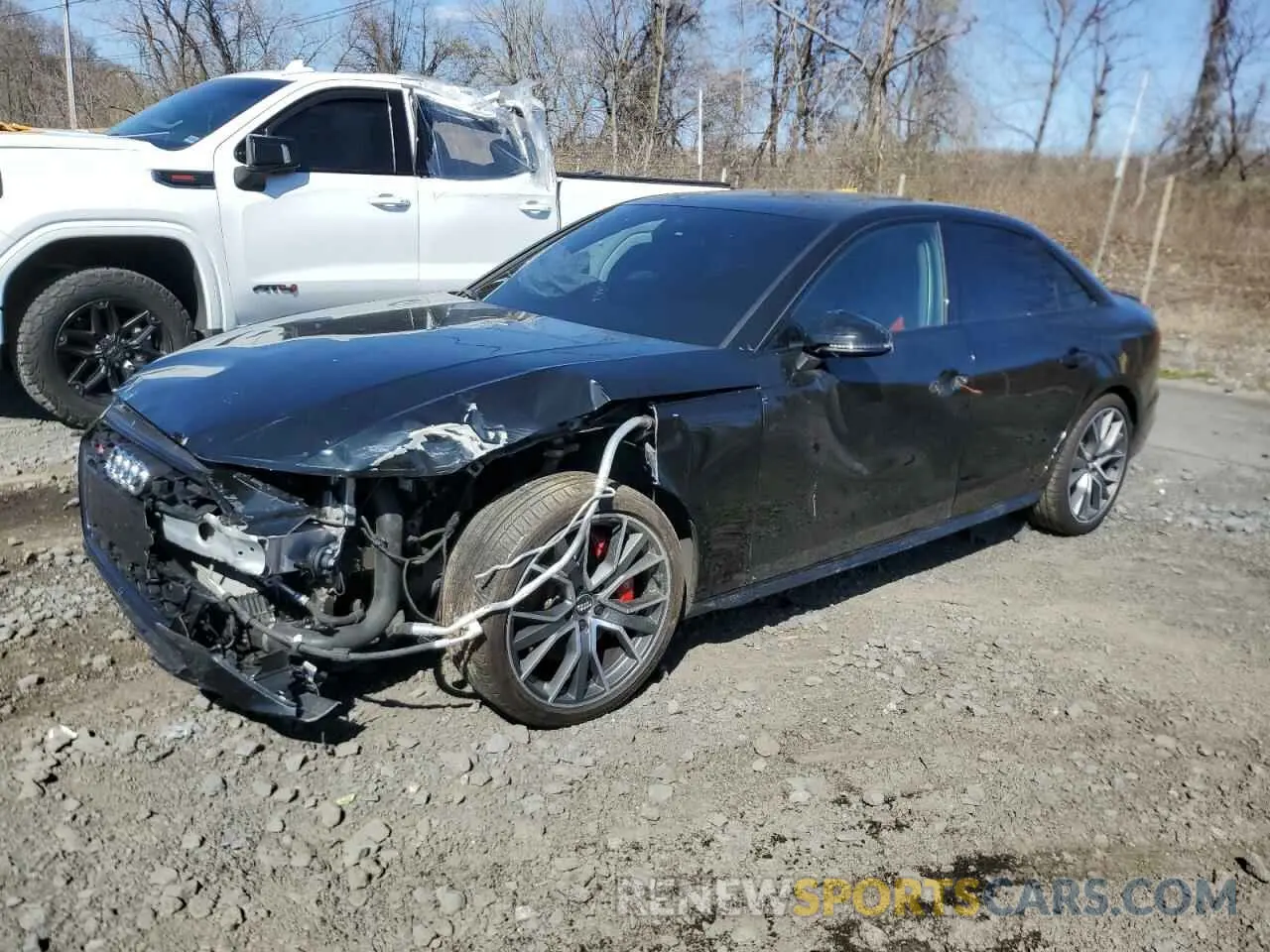 1 Photograph of a damaged car WAUB4AF44MA027812 AUDI S4/RS4 2021