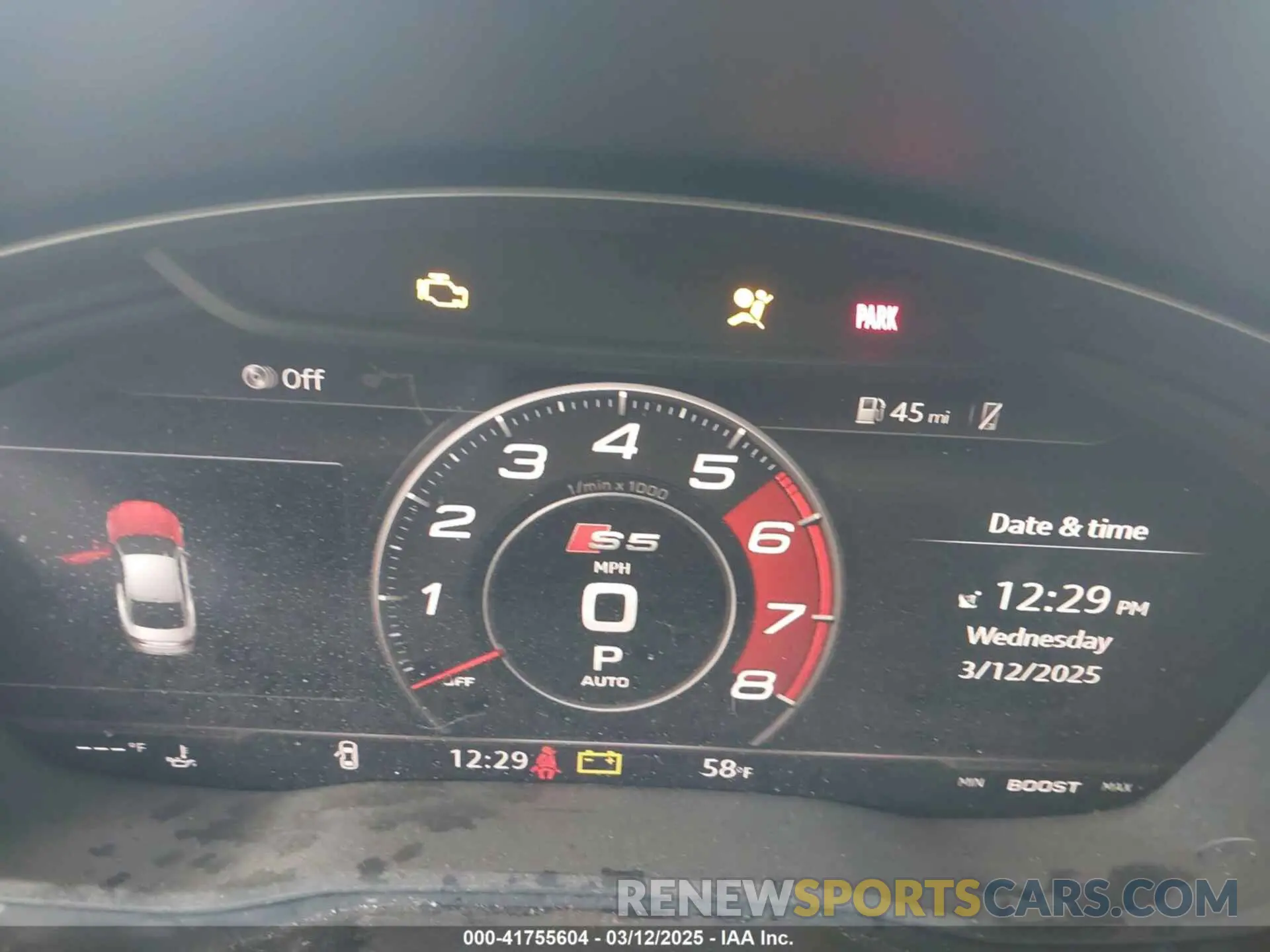 7 Photograph of a damaged car WAUP4AF50KA016933 AUDI S5 2019