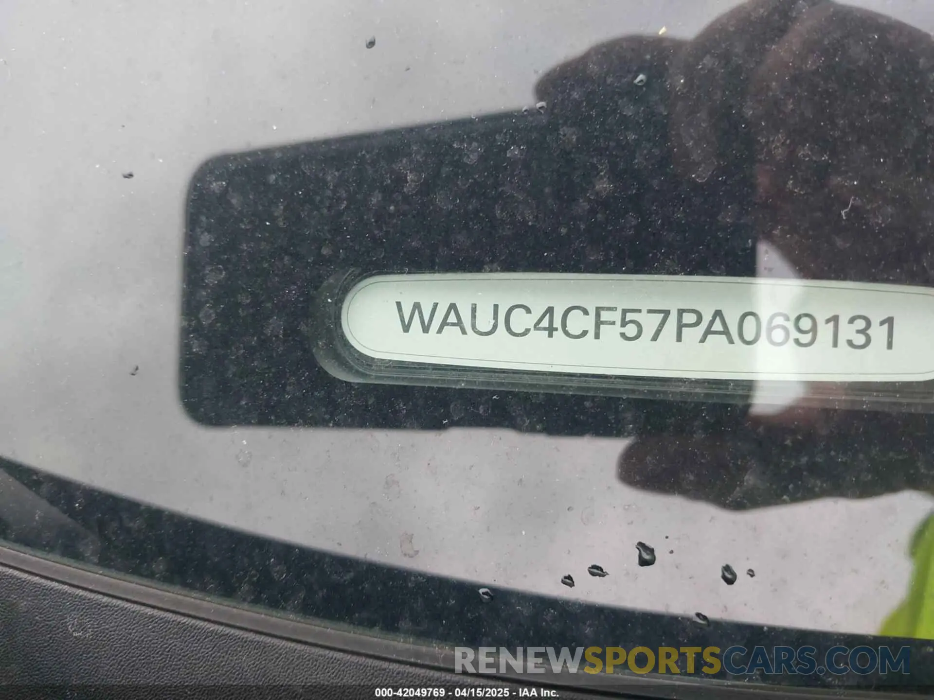 16 Photograph of a damaged car WAUC4CF57PA069131 AUDI S5 SPORTBACK 2023