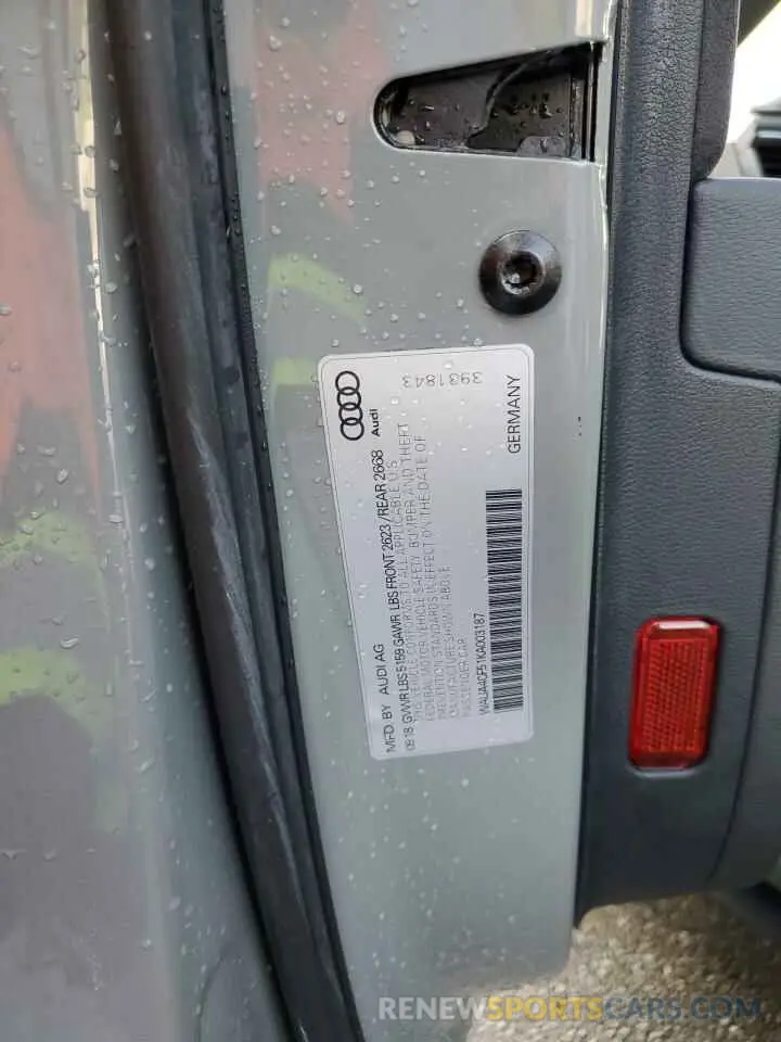13 Photograph of a damaged car WAUA4CF51KA003187 AUDI S5/RS5 2019