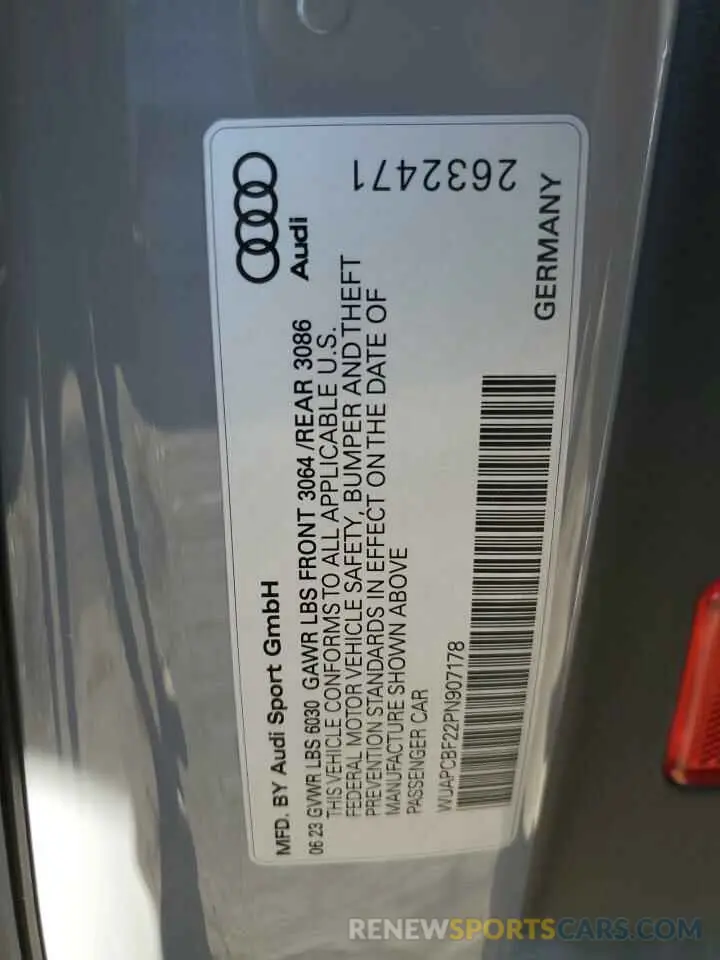 13 Photograph of a damaged car WUAPCBF22PN907178 AUDI S7/RS7 2023