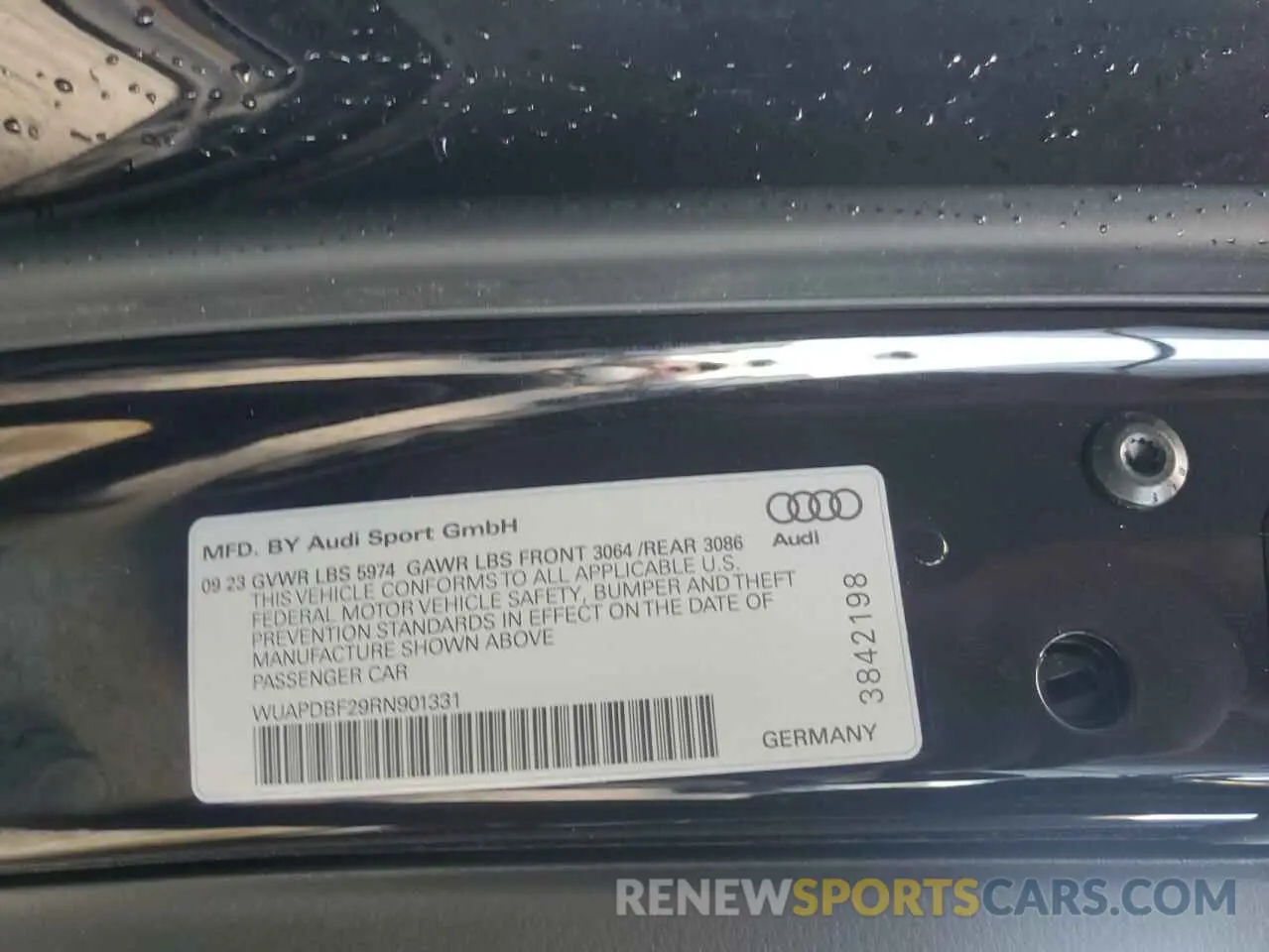 13 Photograph of a damaged car WUAPDBF29RN901331 AUDI S7/RS7 2024