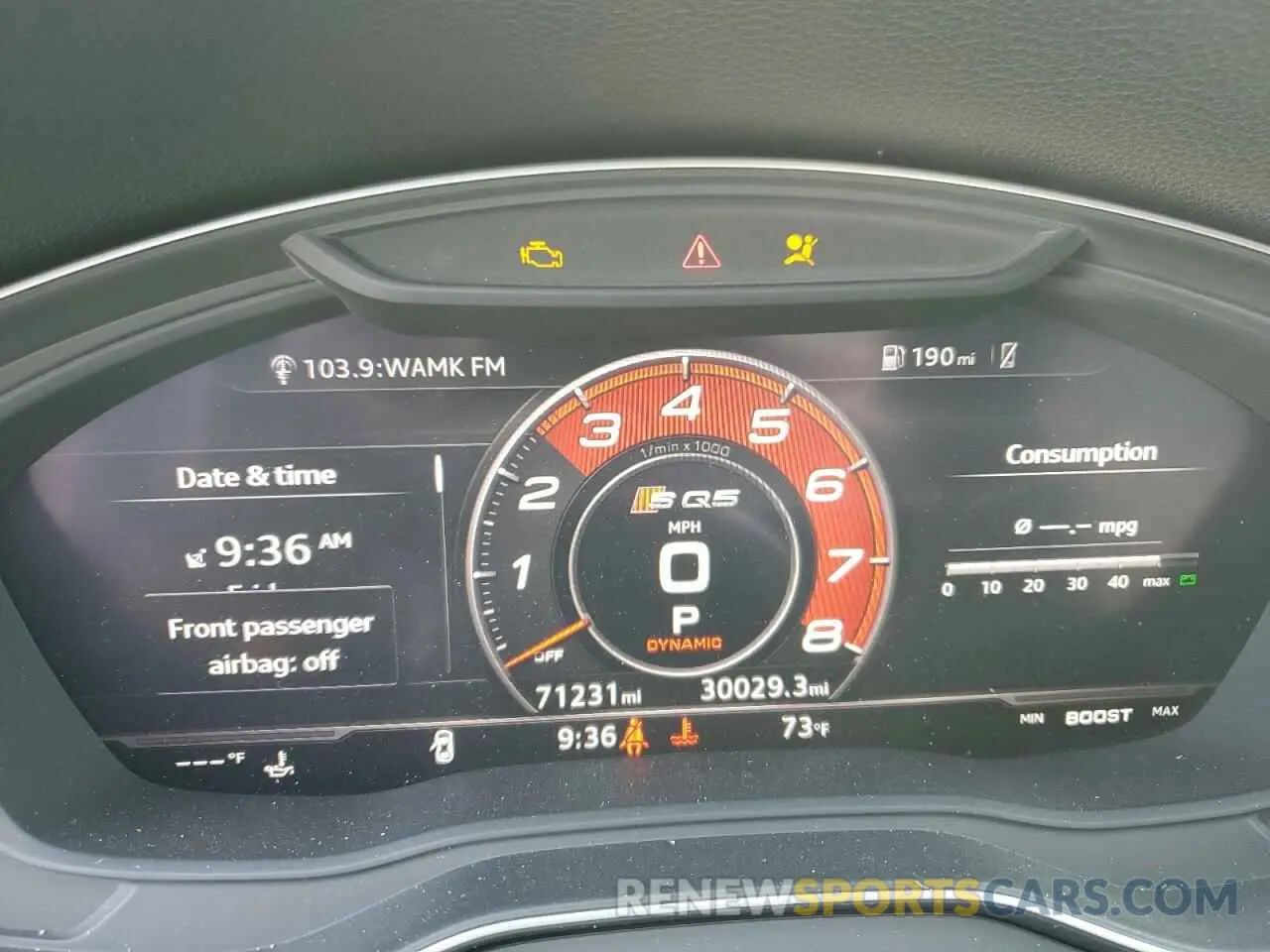 9 Photograph of a damaged car WA1B4AFY6K2007309 AUDI SQ5 2019