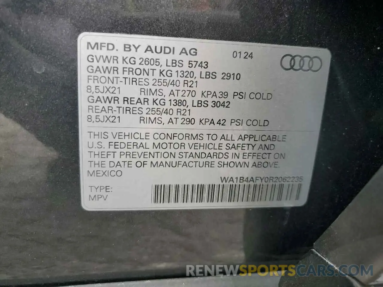 13 Photograph of a damaged car WA1B4AFY0R2062235 AUDI SQ5 2024