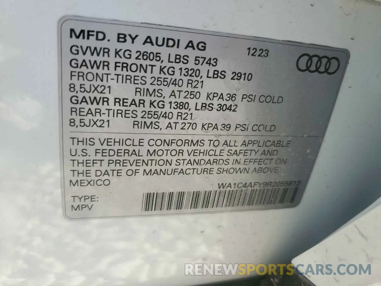 13 Photograph of a damaged car WA1C4AFY9R2055613 AUDI SQ5 2024