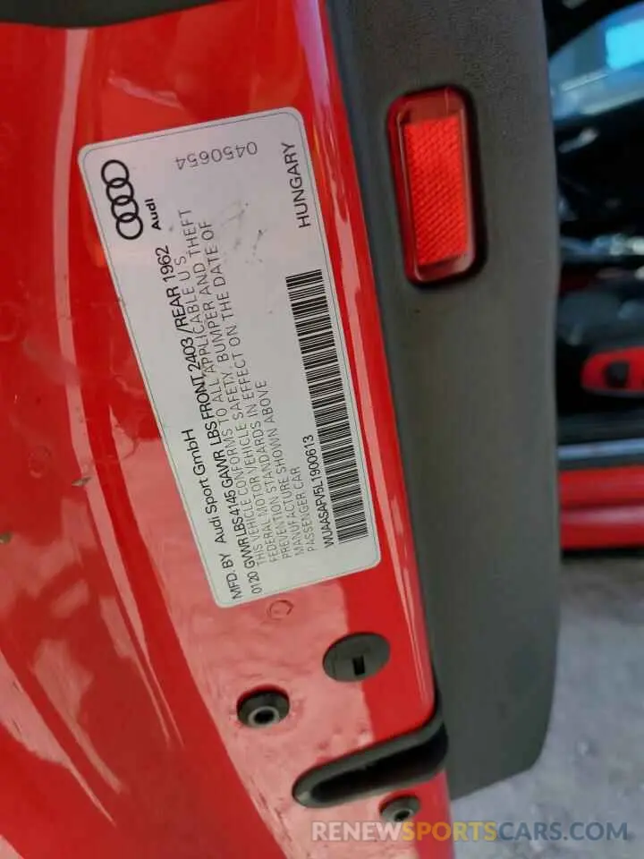 13 Photograph of a damaged car WUAASAFV5L1900613 AUDI TT 2020