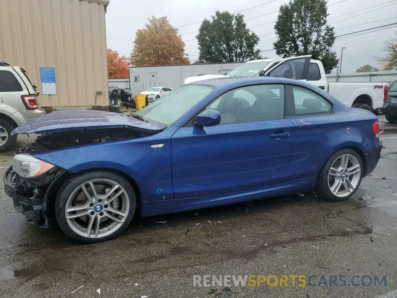 1 Photograph of a damaged car WBAUC9C54DVY60235 BMW 1 SERIES 2013