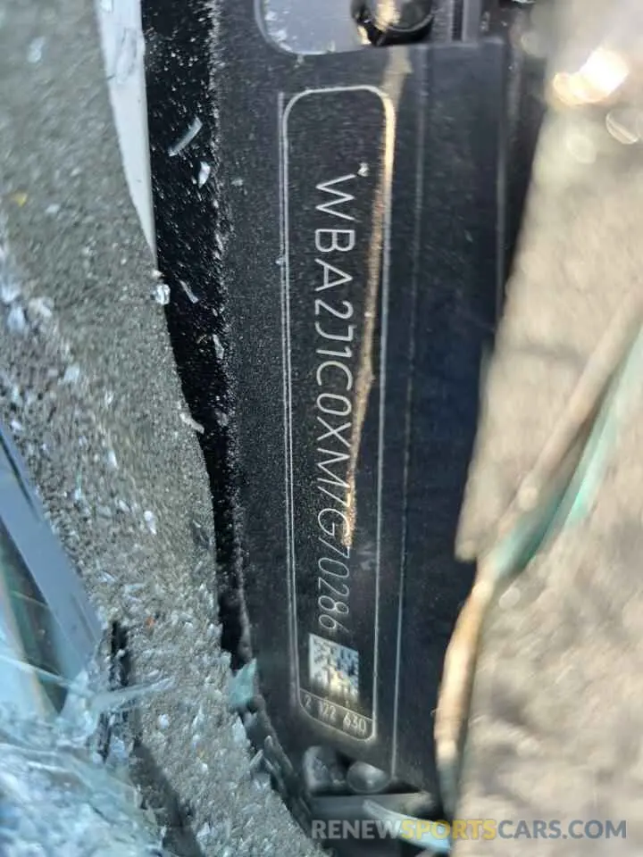 13 Photograph of a damaged car WBA2J1C0XM7G70286 BMW 2 SERIES 2021