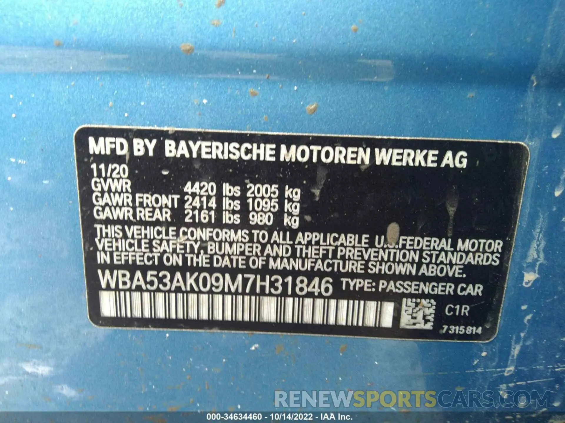 9 Photograph of a damaged car WBA53AK09M7H31846 BMW 2 SERIES 2021