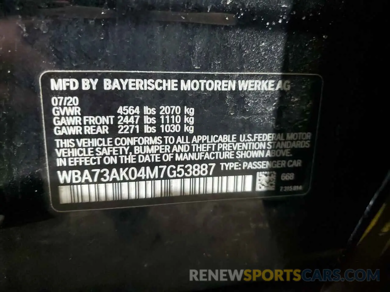 14 Photograph of a damaged car WBA73AK04M7G53887 BMW 2 SERIES 2021