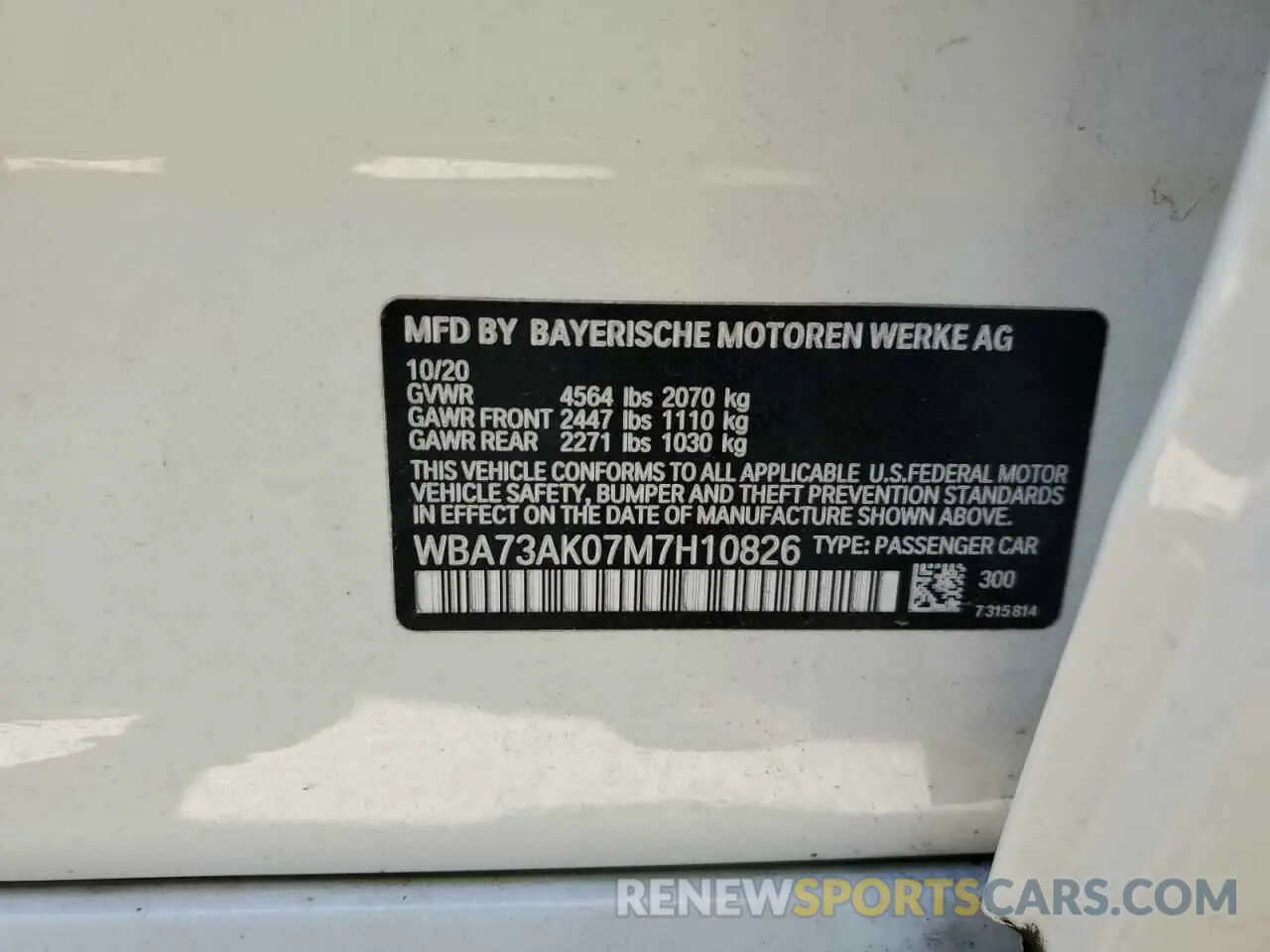 12 Photograph of a damaged car WBA73AK07M7H10826 BMW 2 SERIES 2021