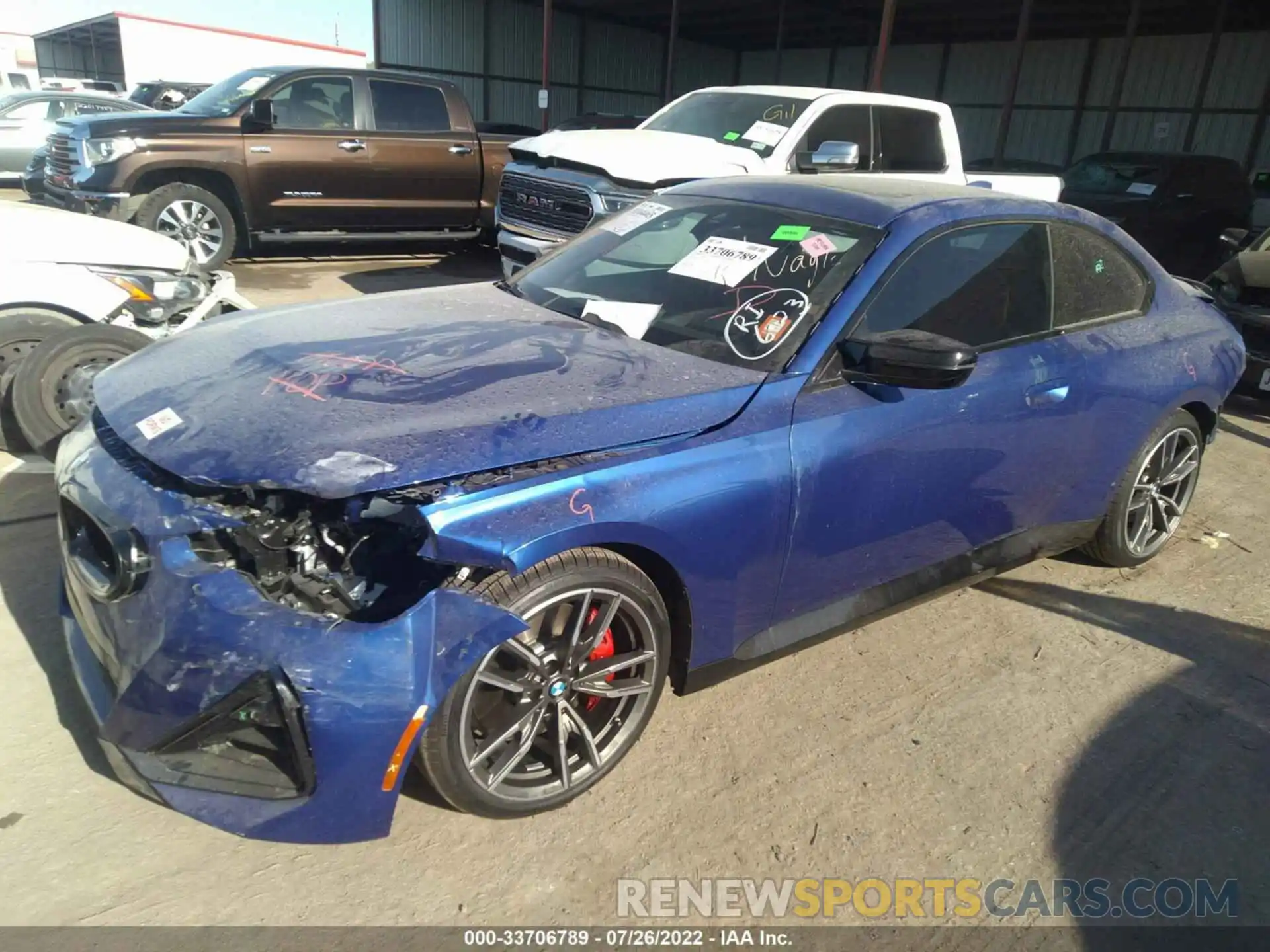 2 Photograph of a damaged car 3MW53CM03N8C66289 BMW 2 SERIES 2022