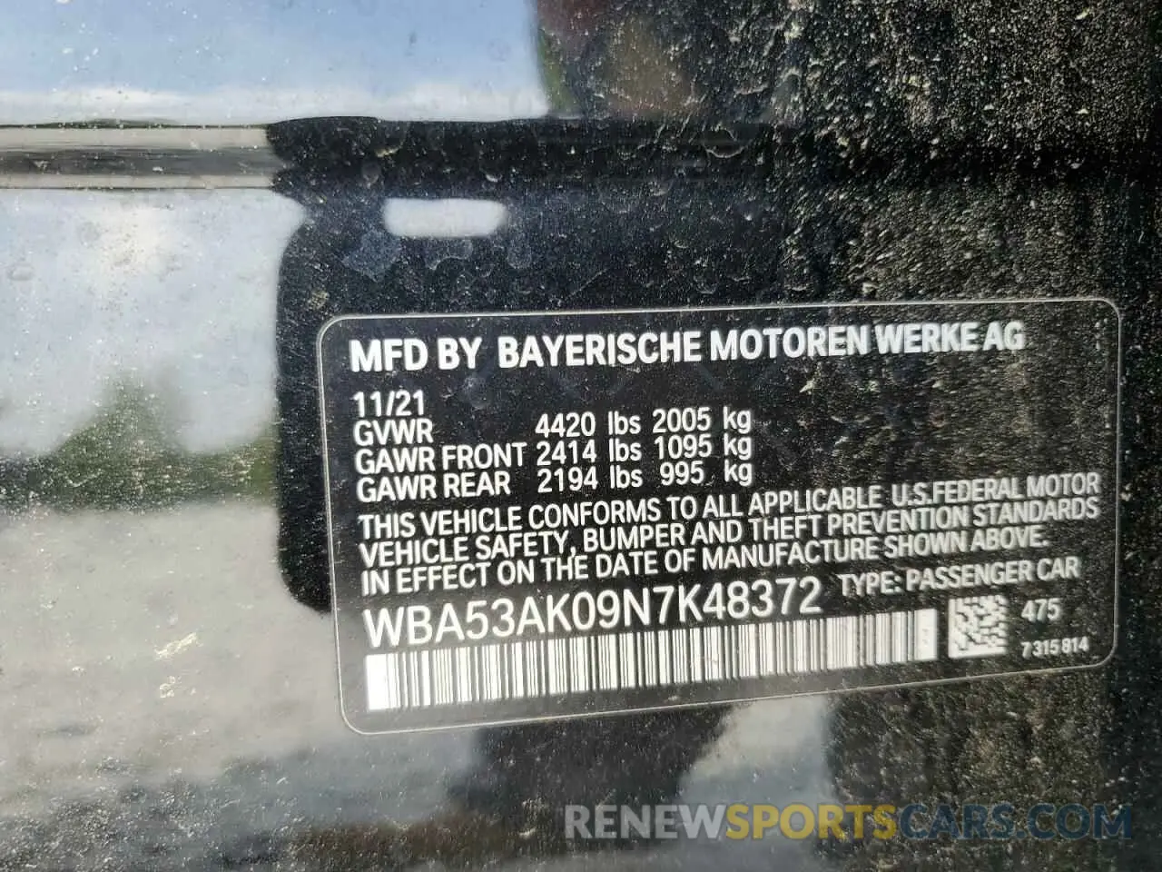 12 Photograph of a damaged car WBA53AK09N7K48372 BMW 2 SERIES 2022