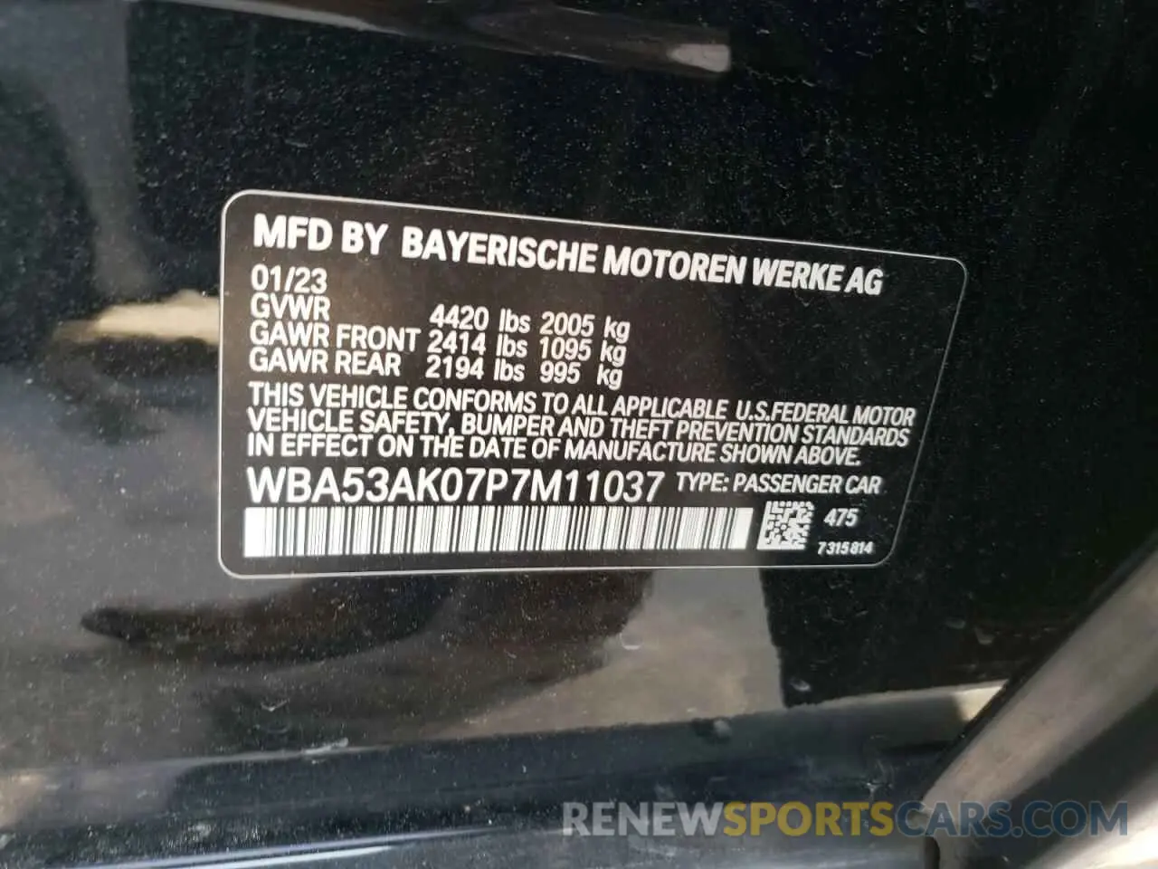 14 Photograph of a damaged car WBA53AK07P7M11037 BMW 2 SERIES 2023
