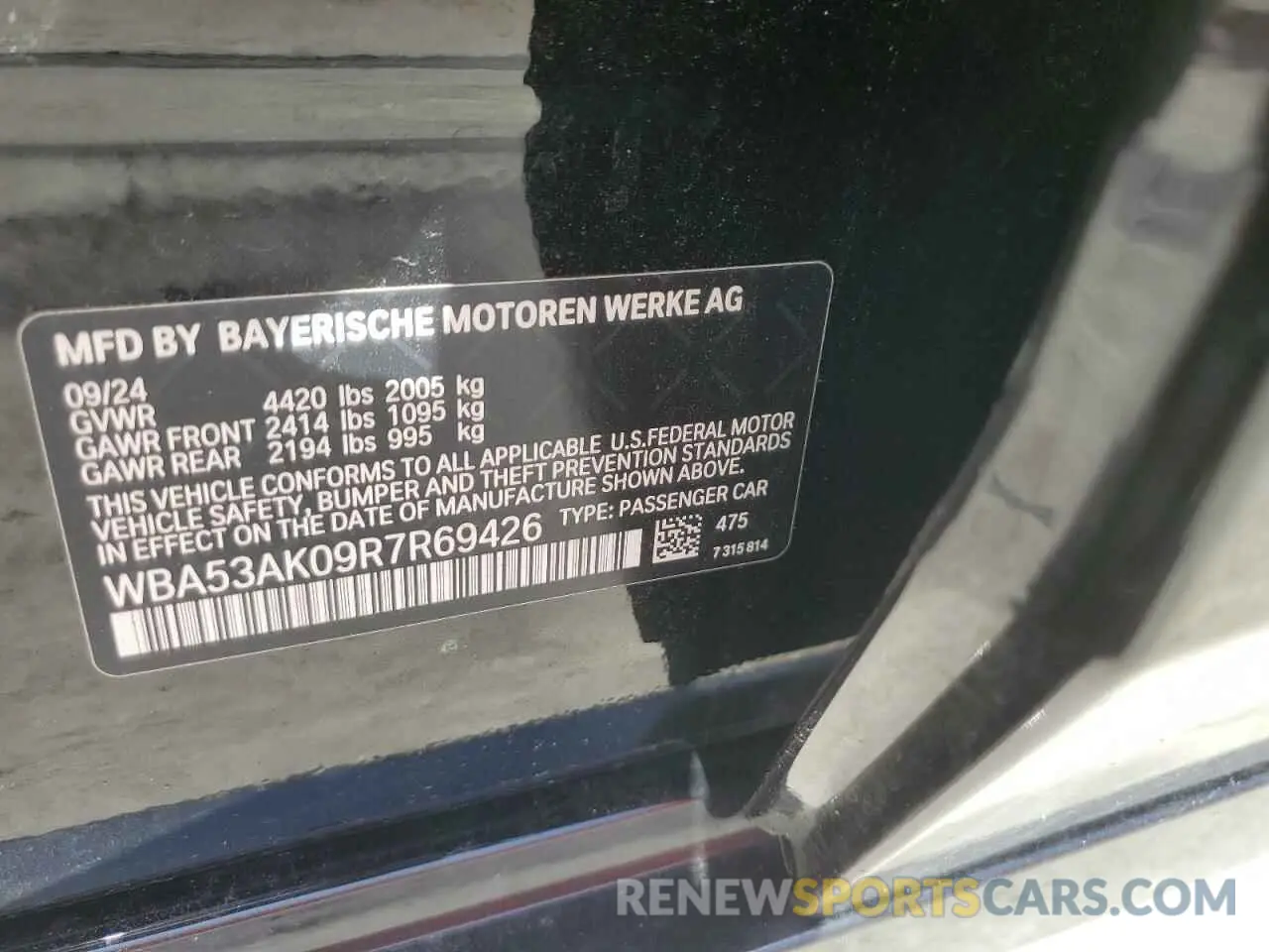 12 Photograph of a damaged car WBA53AK09R7R69426 BMW 2 SERIES 2024