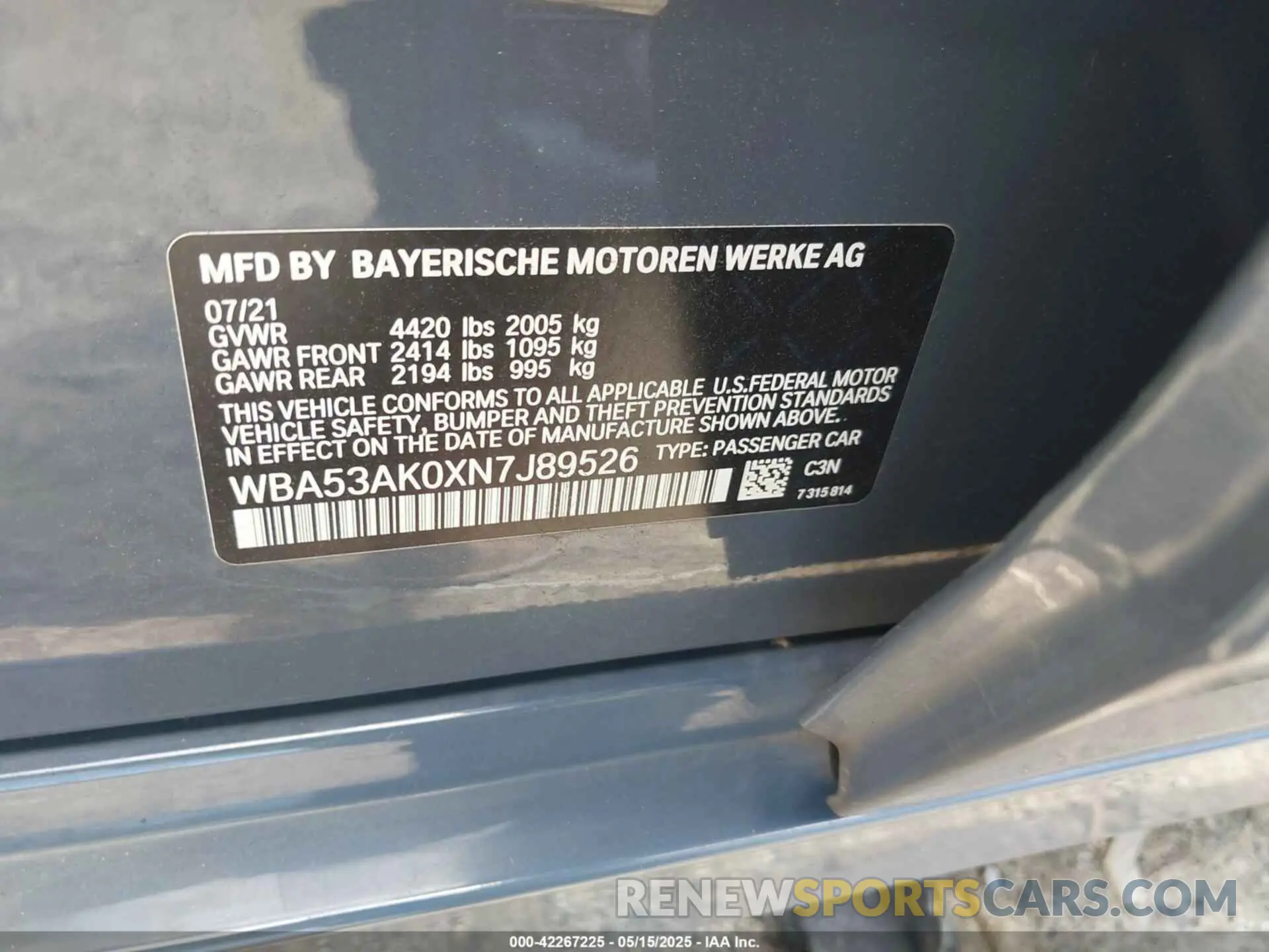 9 Photograph of a damaged car WBA53AK0XN7J89526 BMW 228 GRAN COUPE 2022