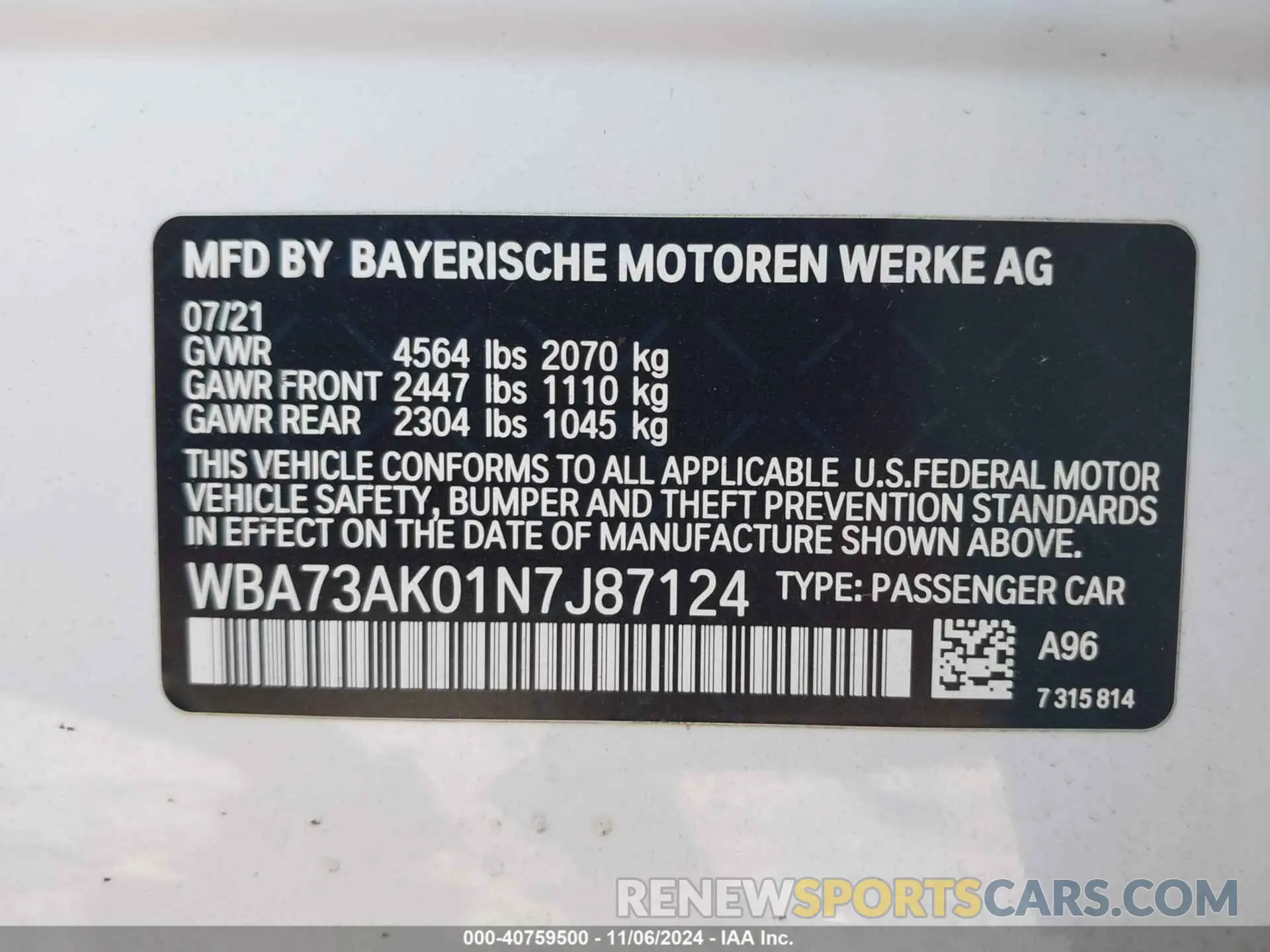 9 Photograph of a damaged car WBA73AK01N7J87124 BMW 228 GRAN COUPE 2022
