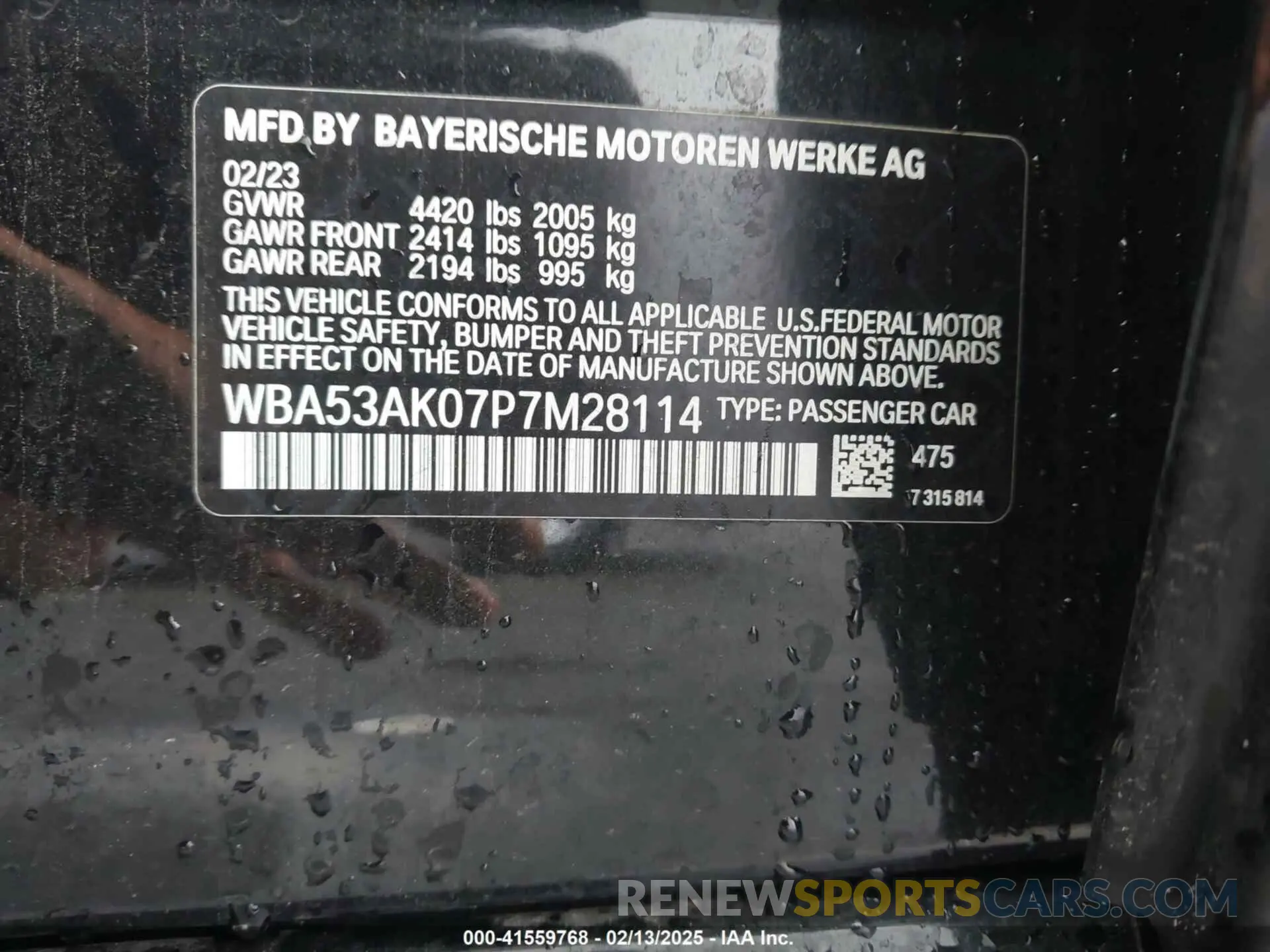 9 Photograph of a damaged car WBA53AK07P7M28114 BMW 228 GRAN COUPE 2023