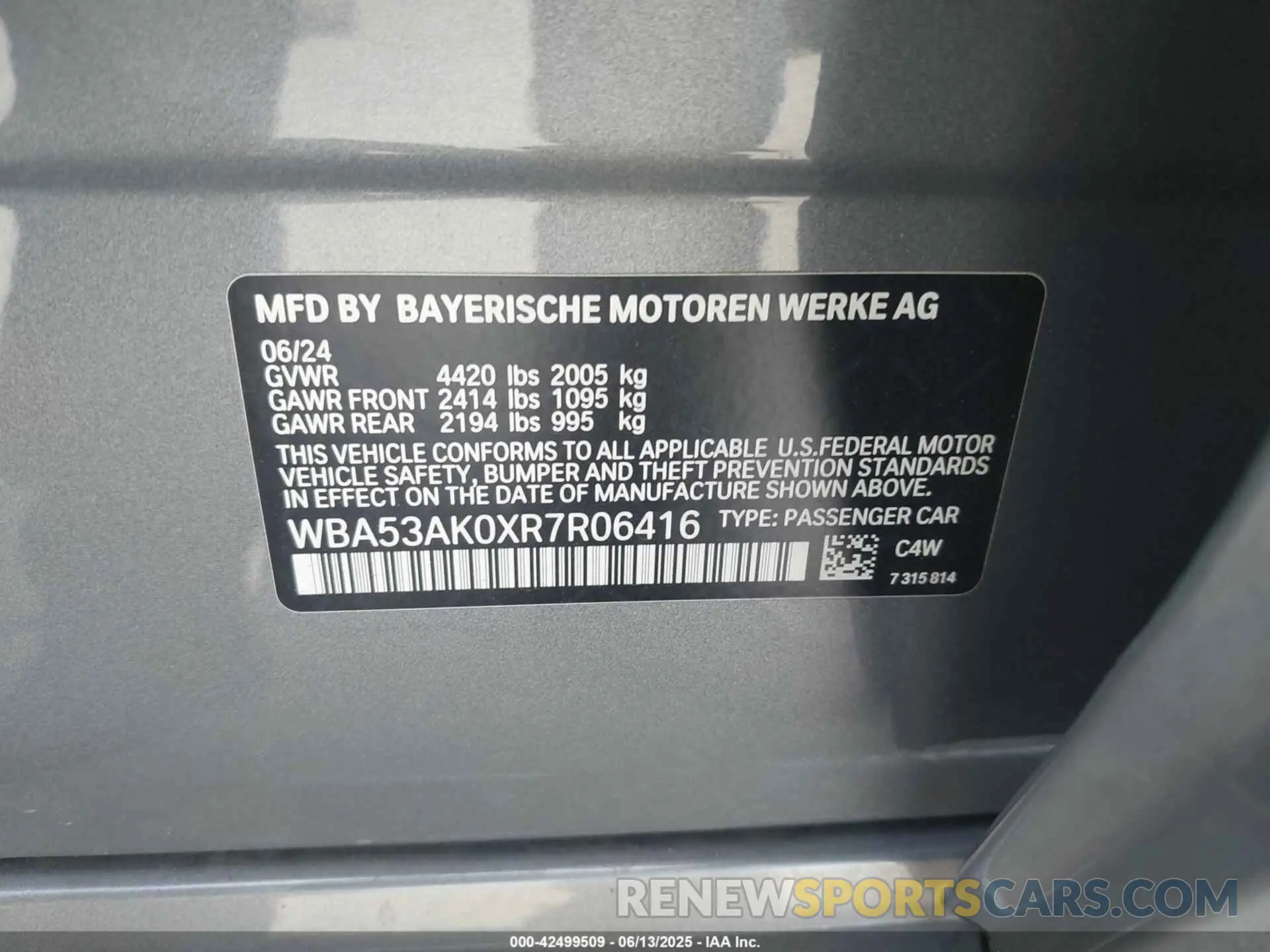 9 Photograph of a damaged car WBA53AK0XR7R06416 BMW 228 GRAN COUPE 2024