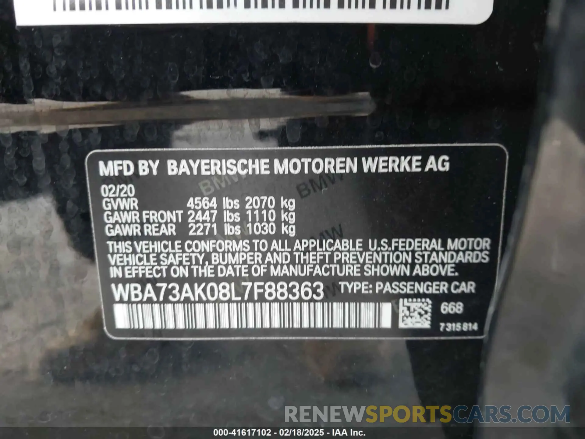 9 Photograph of a damaged car WBA73AK08L7F88363 BMW 228I GRAN COUPE 2020