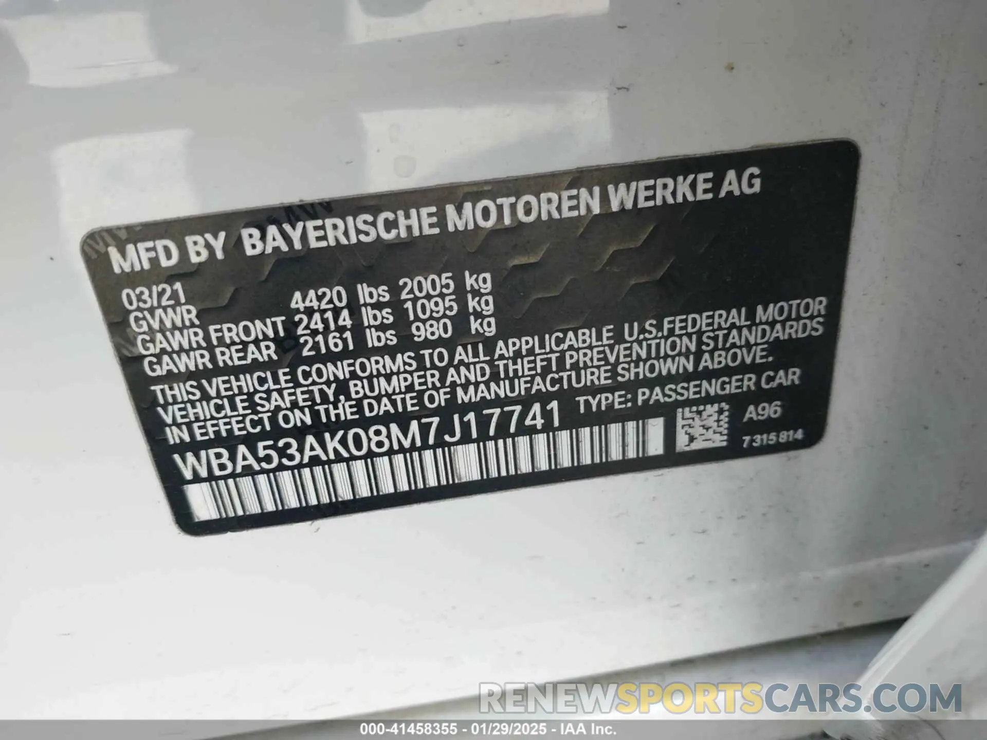 9 Photograph of a damaged car WBA53AK08M7J17741 BMW 228I GRAN COUPE 2021