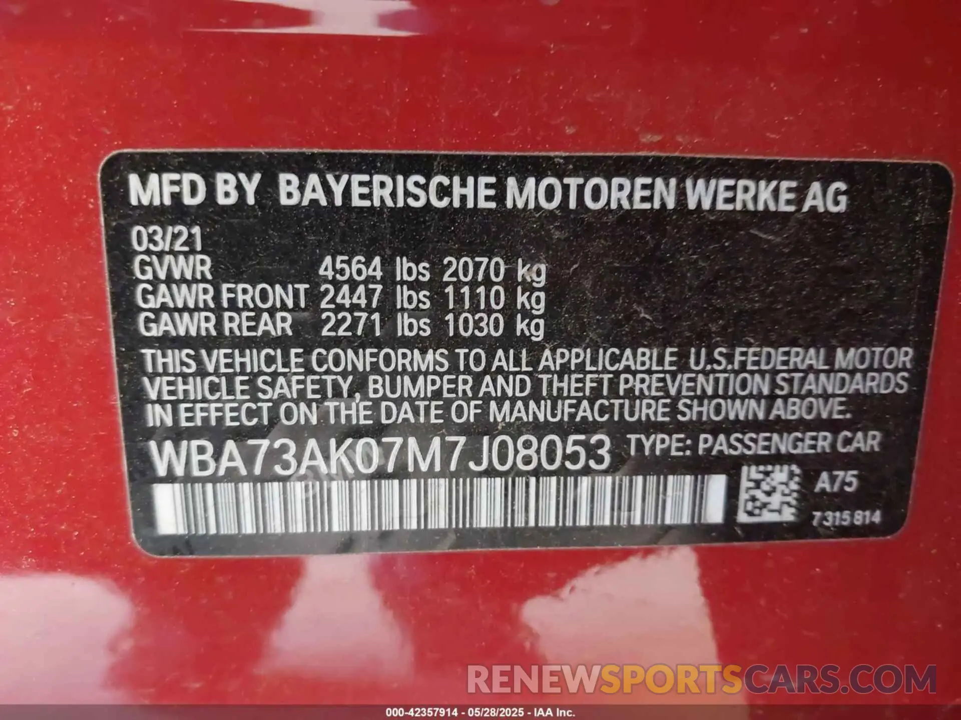 9 Photograph of a damaged car WBA73AK07M7J08053 BMW 228I GRAN COUPE 2021