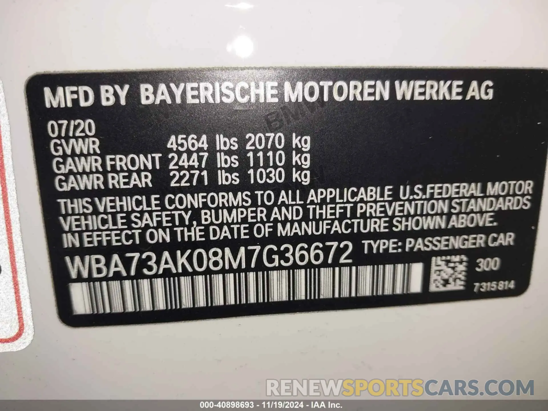 9 Photograph of a damaged car WBA73AK08M7G36672 BMW 228I GRAN COUPE 2021