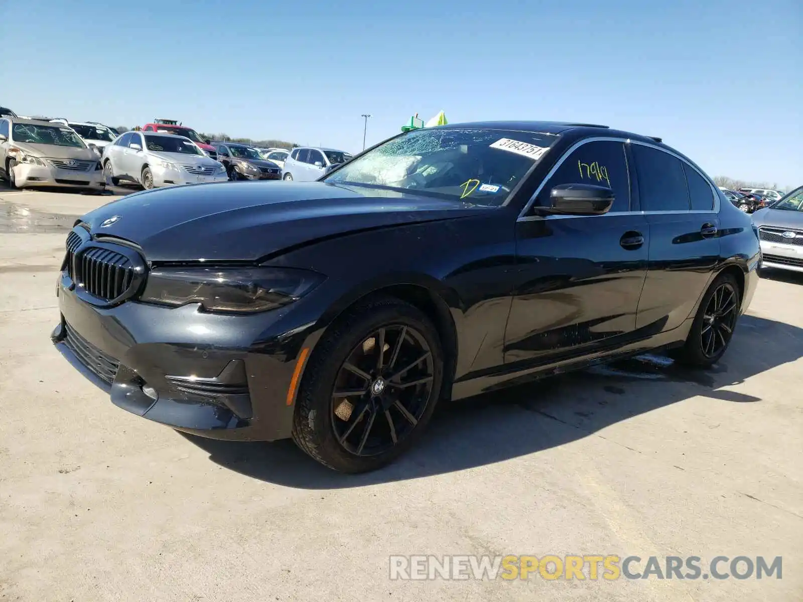 2 Photograph of a damaged car 3MW5R1J52K8B01431 BMW 3 SERIES 2019