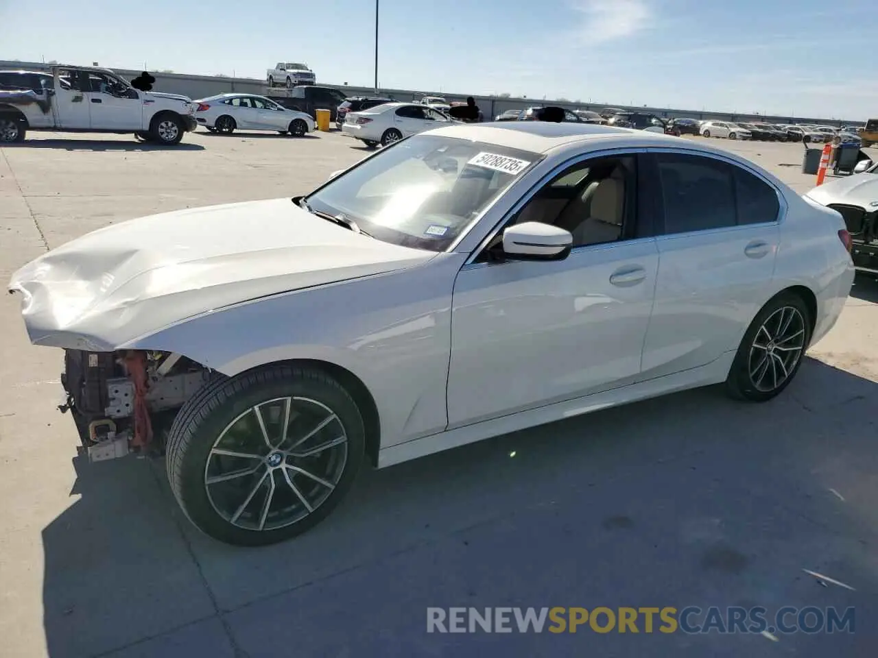 1 Photograph of a damaged car 3MW5R1J55K8B01407 BMW 3 SERIES 2019