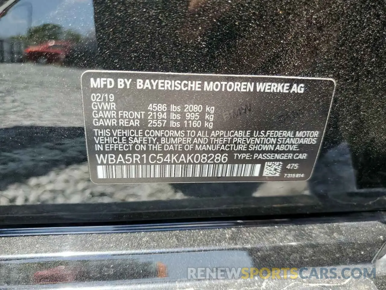 13 Photograph of a damaged car WBA5R1C54KAK08286 BMW 3 SERIES 2019
