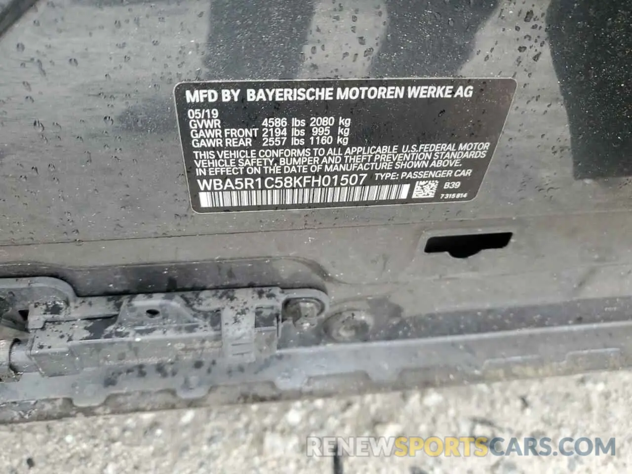 12 Photograph of a damaged car WBA5R1C58KFH01507 BMW 3 SERIES 2019