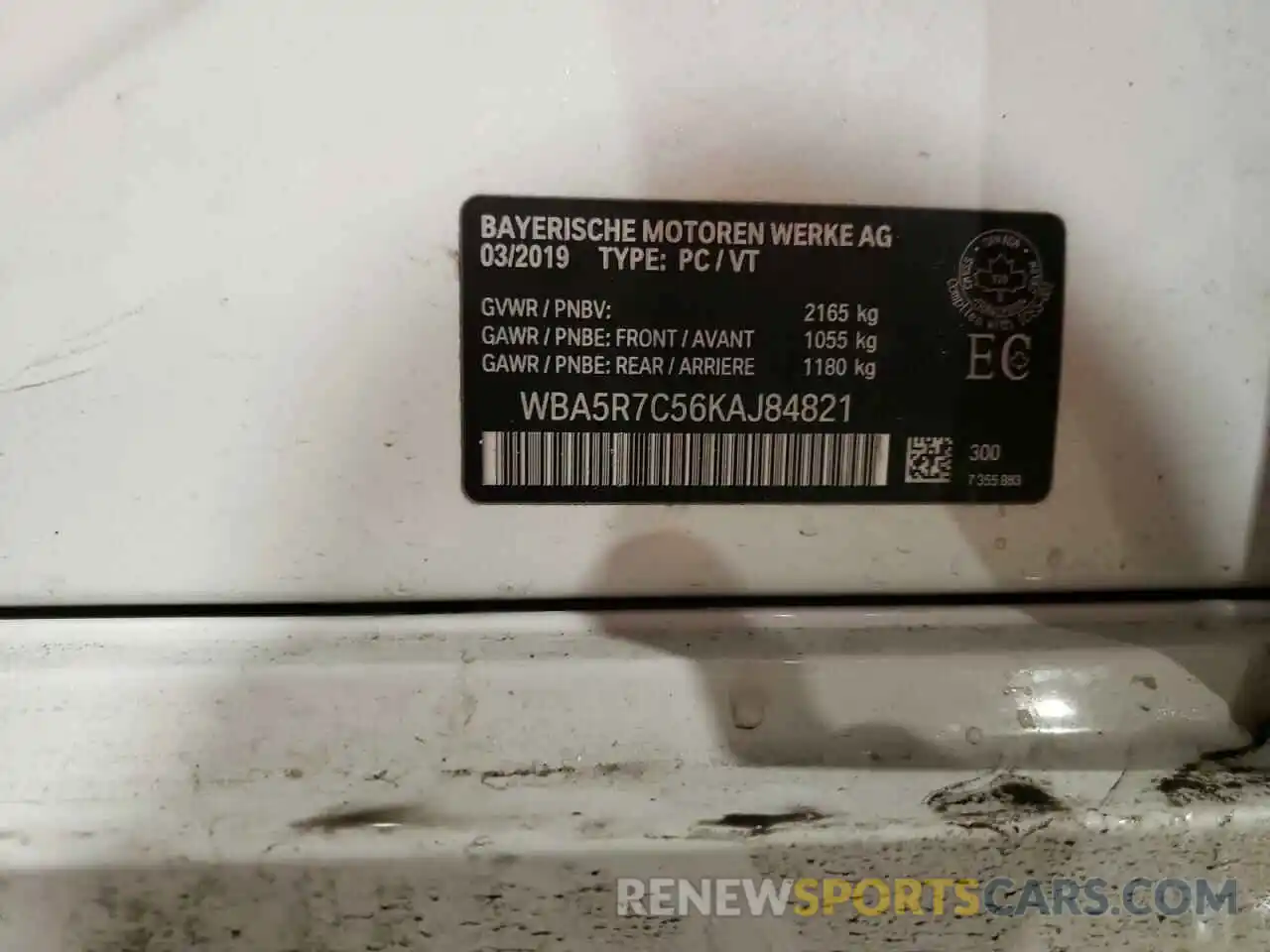 12 Photograph of a damaged car WBA5R7C56KAJ84821 BMW 3 SERIES 2019