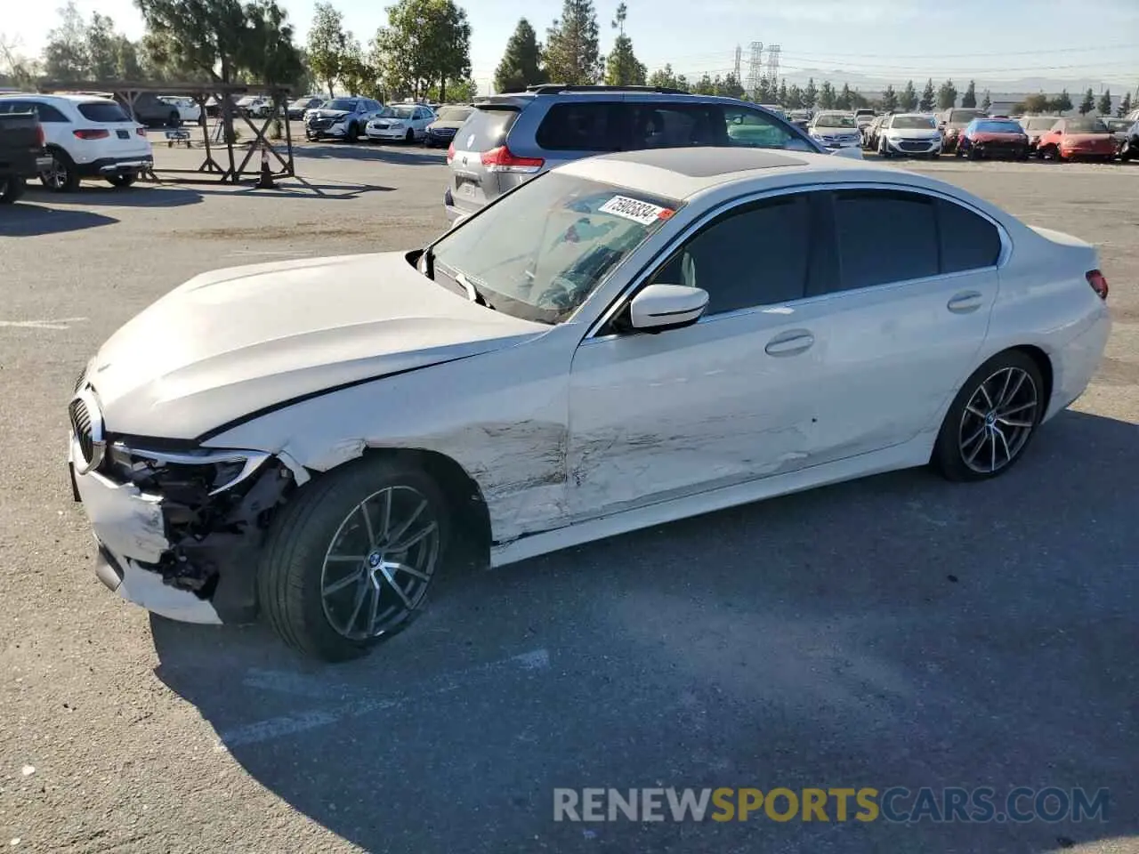 1 Photograph of a damaged car 3MW5R1J09L8B04381 BMW 3 SERIES 2020