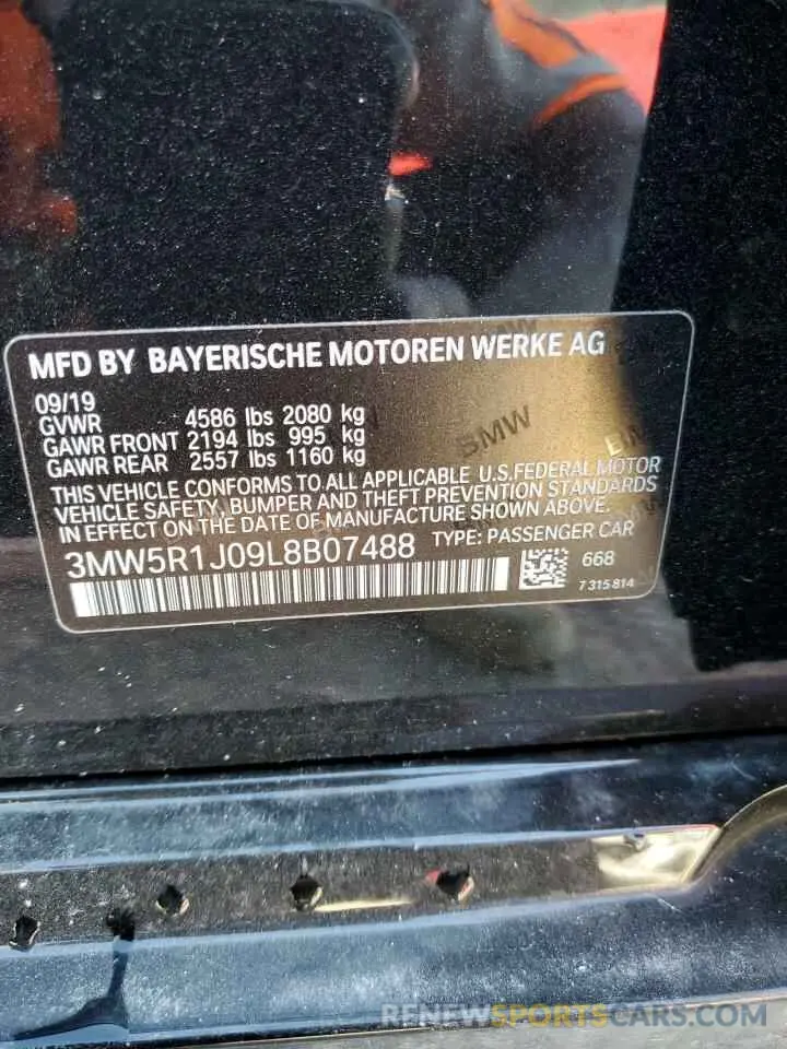 13 Photograph of a damaged car 3MW5R1J09L8B07488 BMW 3 SERIES 2020