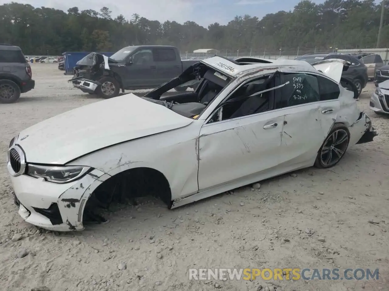 1 Photograph of a damaged car 3MW5R1J0XL8B45375 BMW 3 SERIES 2020